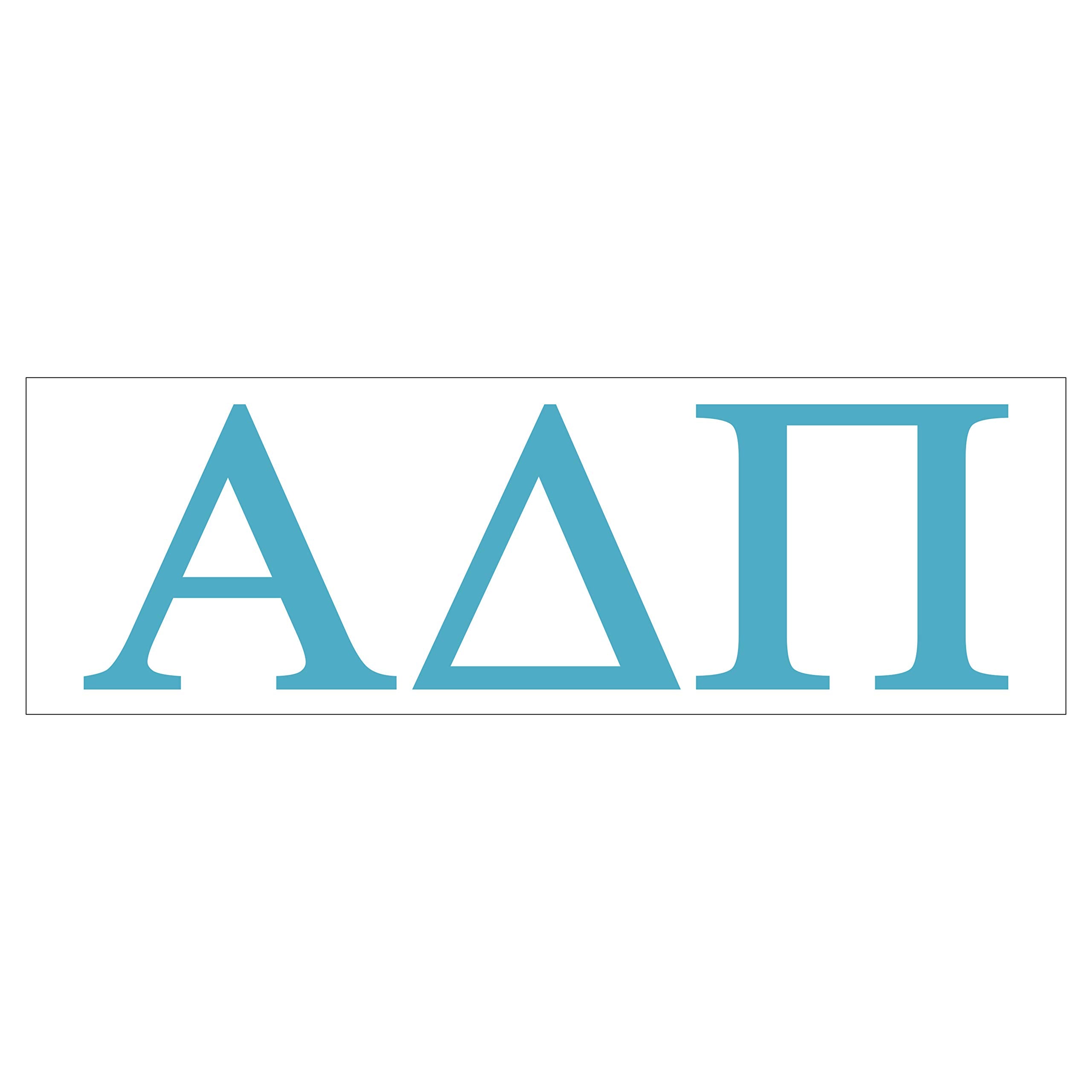 Pro Graphx Alpha Delta Pi Greek Sorority Sticker Decal, 2.5 Inches Tall, Sky Blue