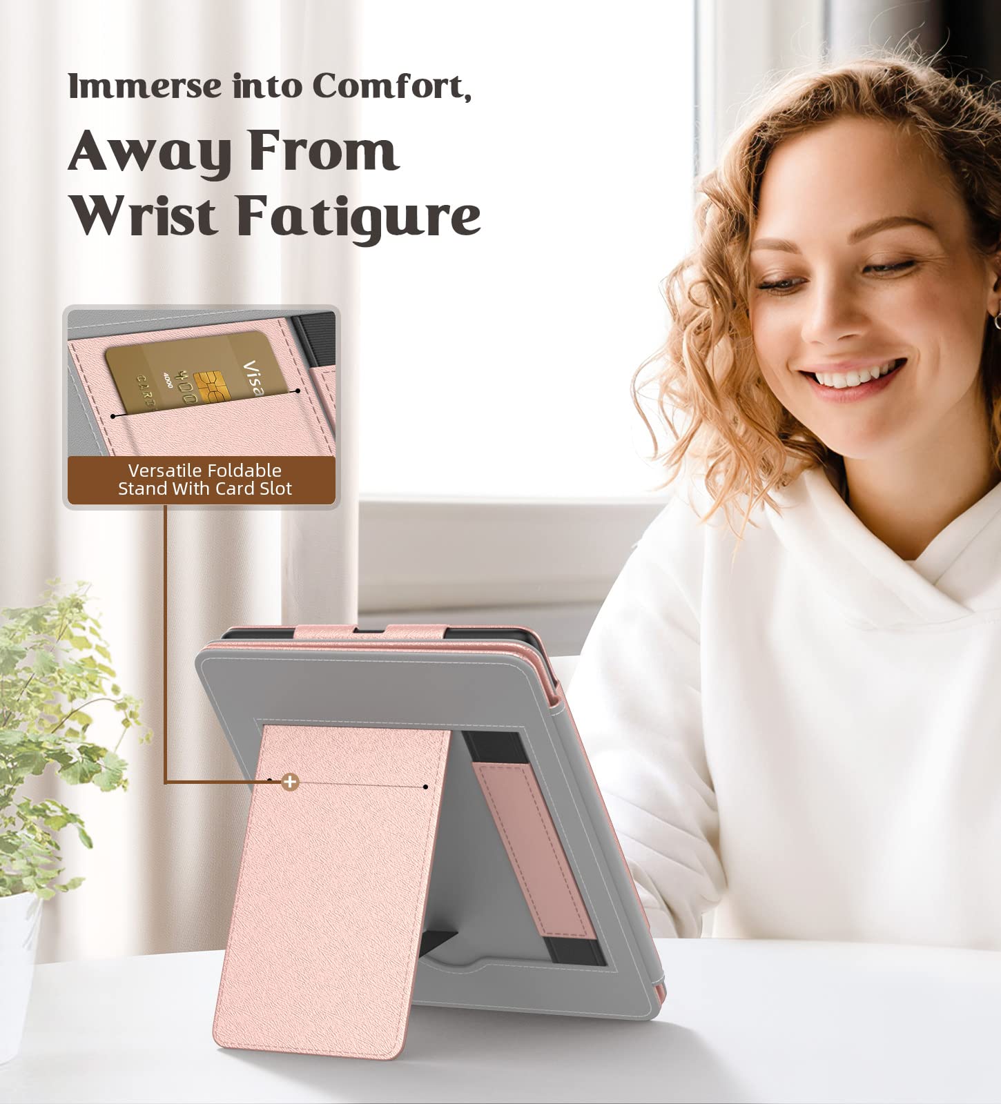 Moko Case For 6.8'' Kindle Paperwhite 11Th Generation 2021 Release, Slim Pu Shell Cover With Auto Wake/Sleep For Kindle Paperwhi