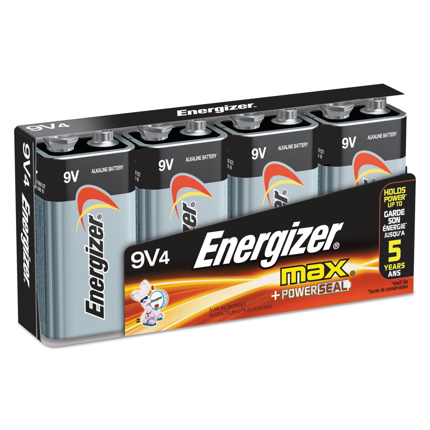 Energizer Max 9V Alkaline Batteries, 4 Count