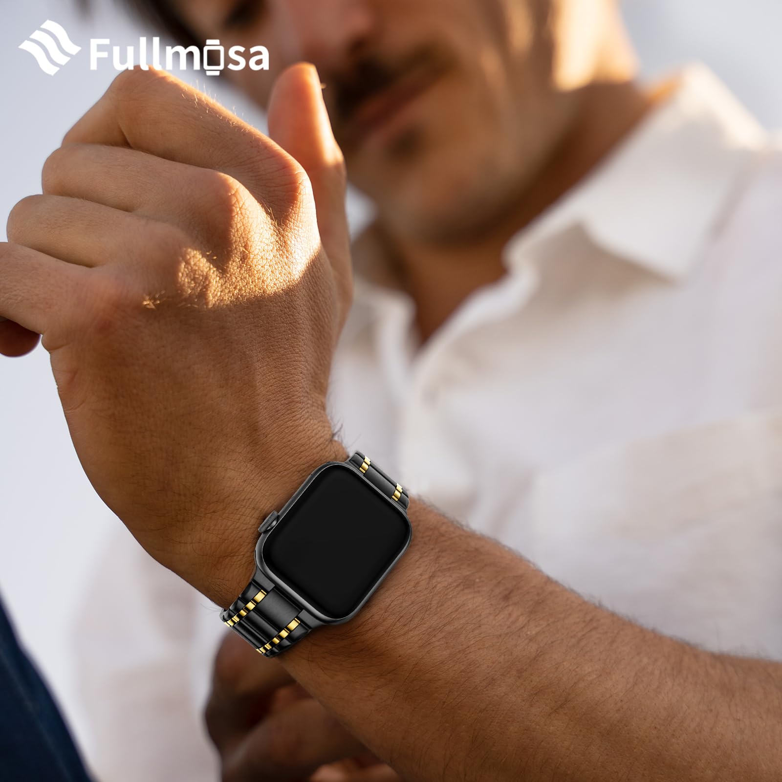 Fullmosa Compatible Metal Apple Watch Bands 41Mm 40Mm 38Mm 49Mm 46Mm 45Mm 44Mm 42Mm,Iwatch Band With Case For Apple Watch Ultra