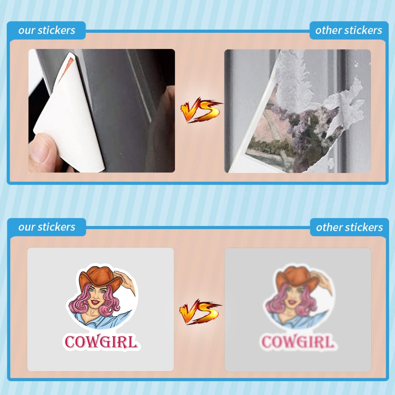 Wqowehi 110 Pcs Cowgirl Stickers Vinyl Western Stickers For Water Bottles, Cowgirl Hats, Laptops, Scrapbooking, Skateboards, Sno