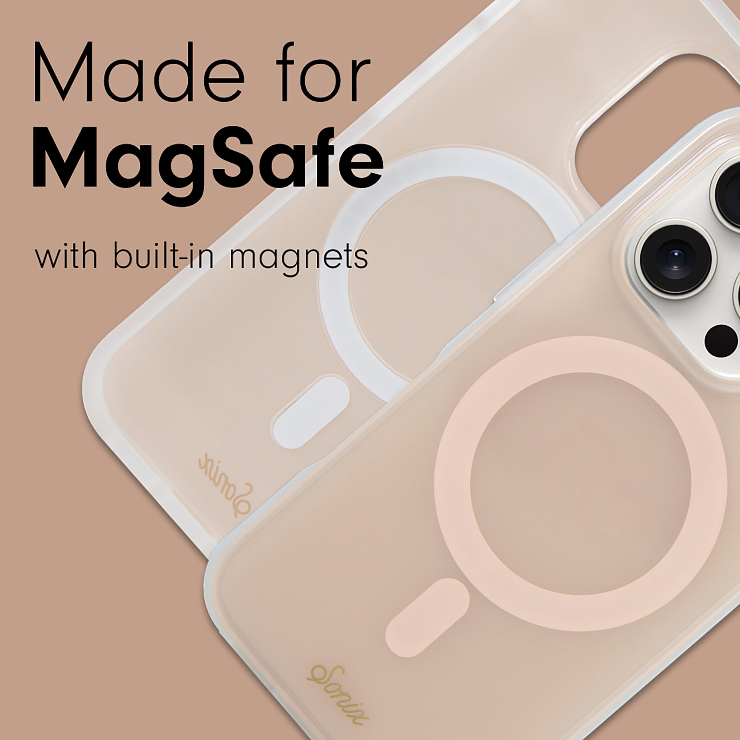 Sonix Case For Iphone 16 Pro Max | Compatible With Magsafe | 10Ft Drop Tested | Jelly Apricot