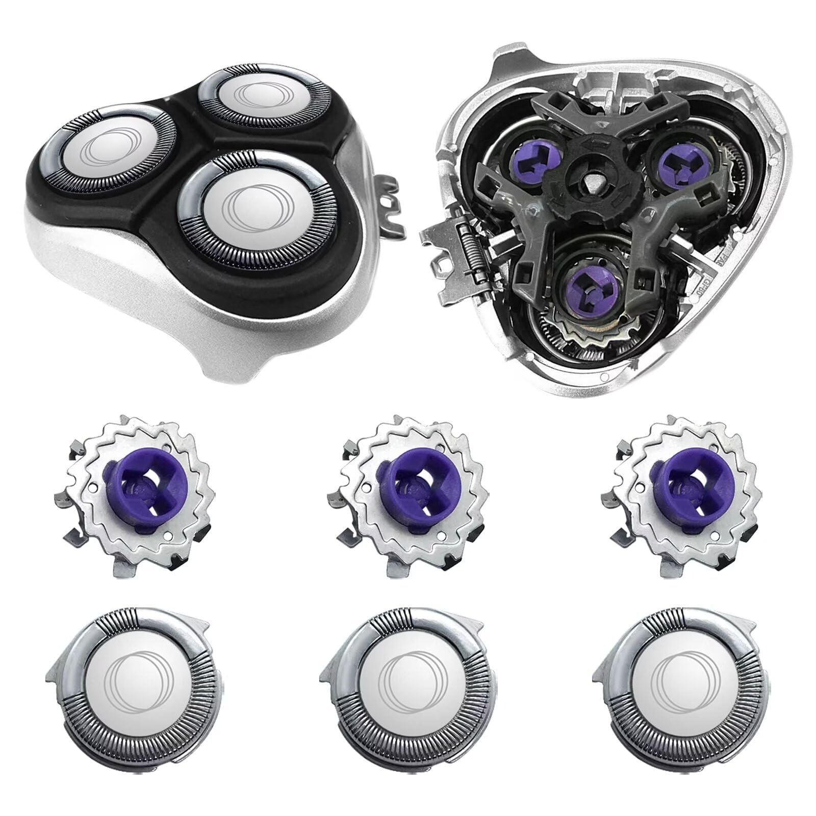 Replacement Complete Head Assembly For Philips Norelco At750, At751, At752, At753, At790, At810, At811, At814, At815, At890, At8