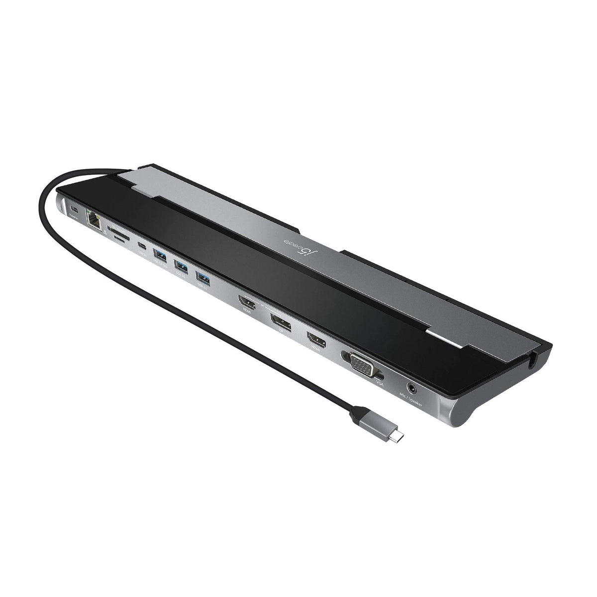 J5Create Usb C Docking Station- Supports Up To 3 Display Simultaneously | Hdmi, Displayport, Vga, 100W Pd Fast Charging, Gigabit