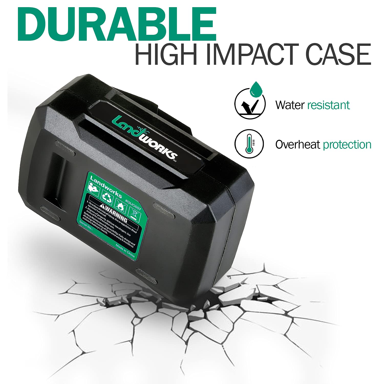 Landworks Super Duty Pro 48V Dc 2Ah Lithium Ion Rechargeable Battery 88.8 Watt Hours (Battery Only Electric Earth/Ice Auger Powe