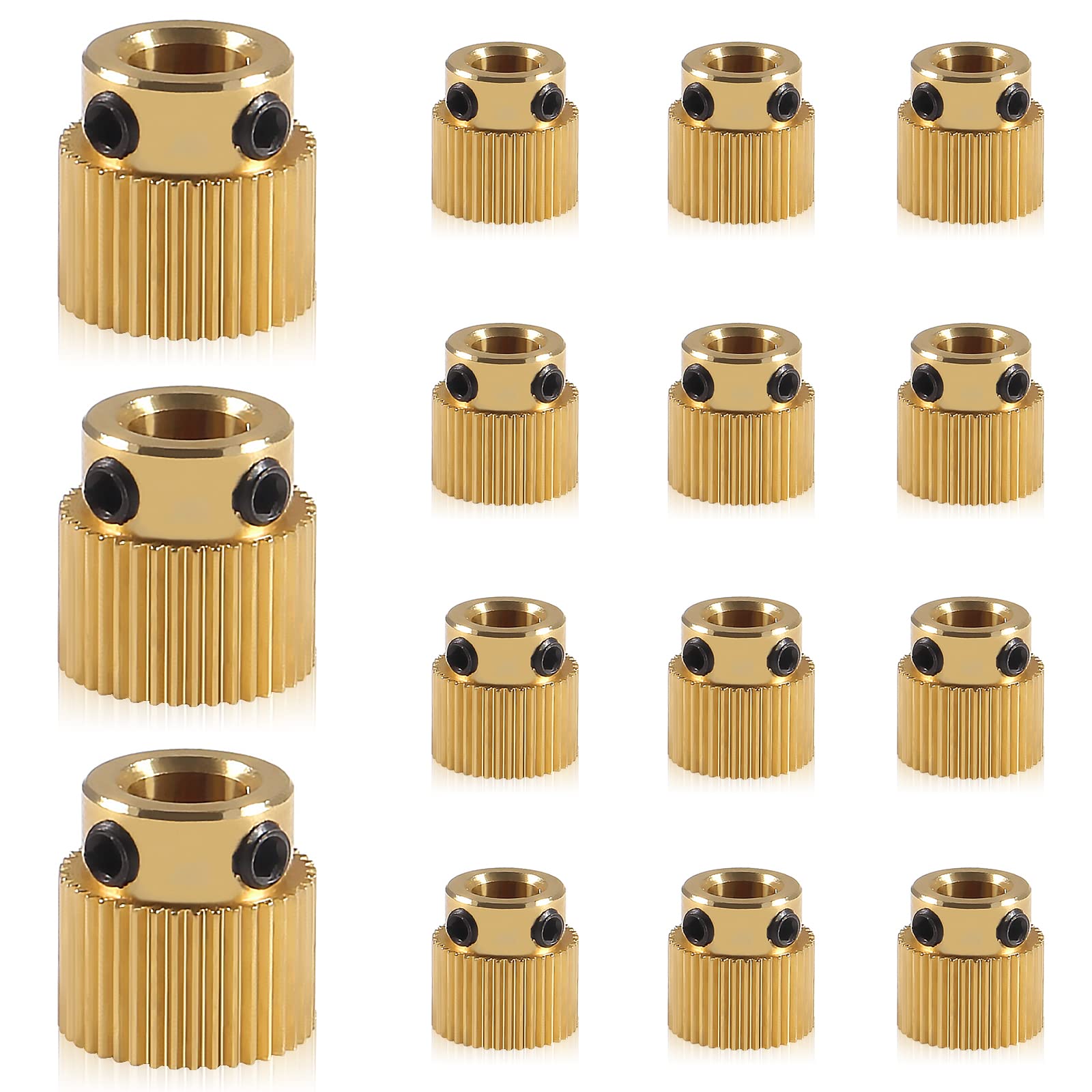 15Pcs Extruder Wheel 40 Teeth Gear Brass Extruder Wheel Gear 3D Printer Parts Compatible With Cr 10, Cr 10S, S4, S5, Ender 3, En