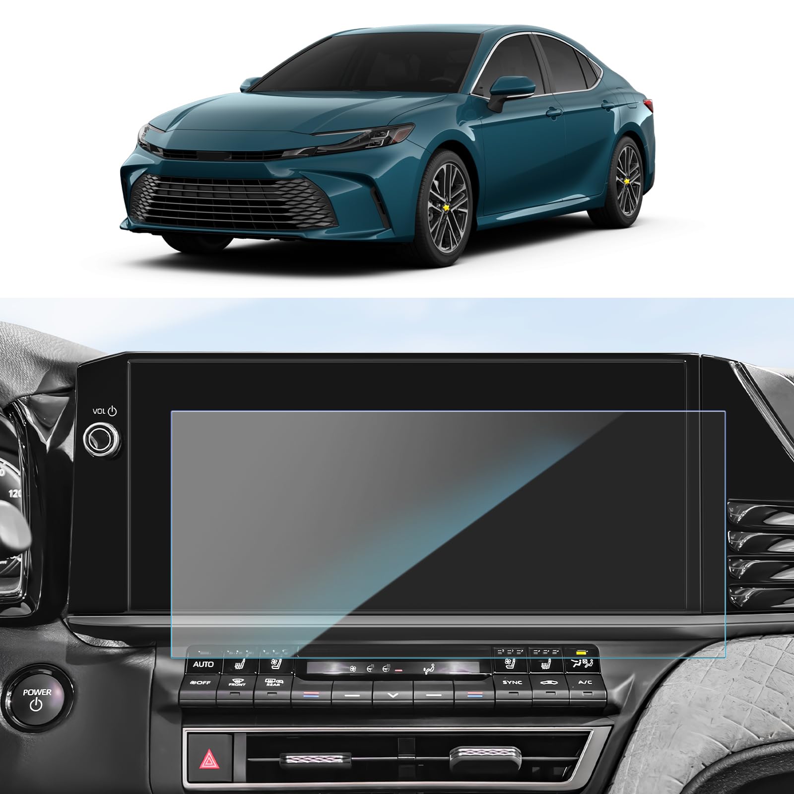 Sktu For 2025 Toyota Camry Screen Protector 12.3 Inch For 2025 Toyota Camry (Xle/Xse) 12.3 Inch Infotainment Touchscreen Toyota Camry 2025 Accessories 2025 Camry Hybrid Tempered Glass [Anti Scratch, Ultra Clear]