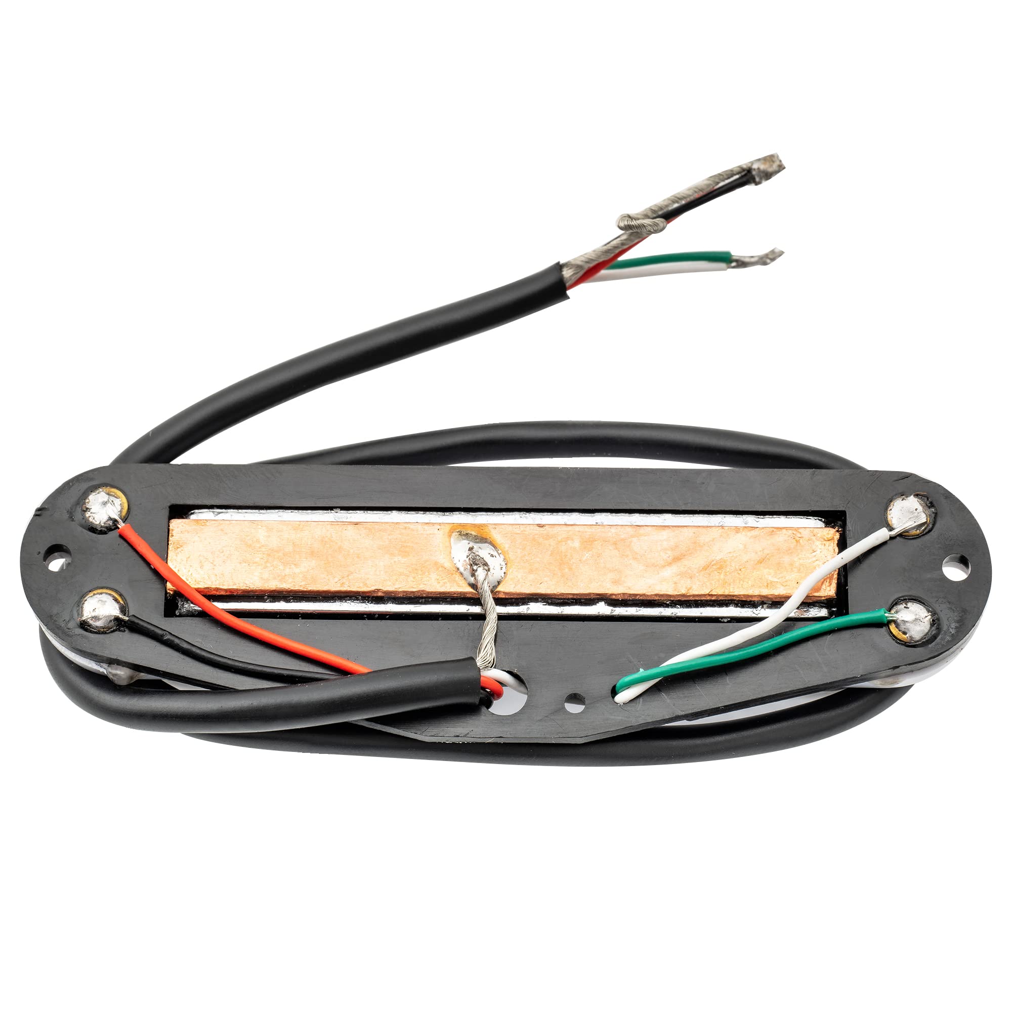 Musiclily Dual Hot Rail High Output Guitar Single Coil Size Humbucker Pickup For Fender Squier Strat, White