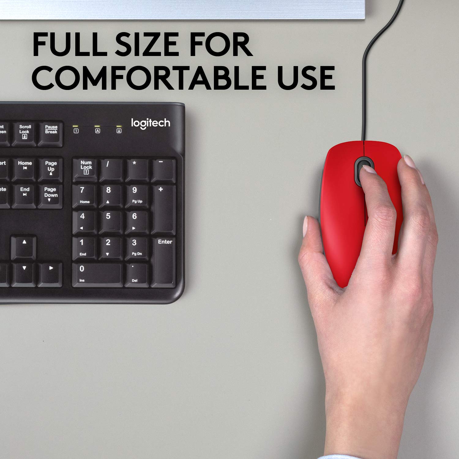 Logitech M110 Usb Optical 1000Dpi Ambidextrous Red Mice