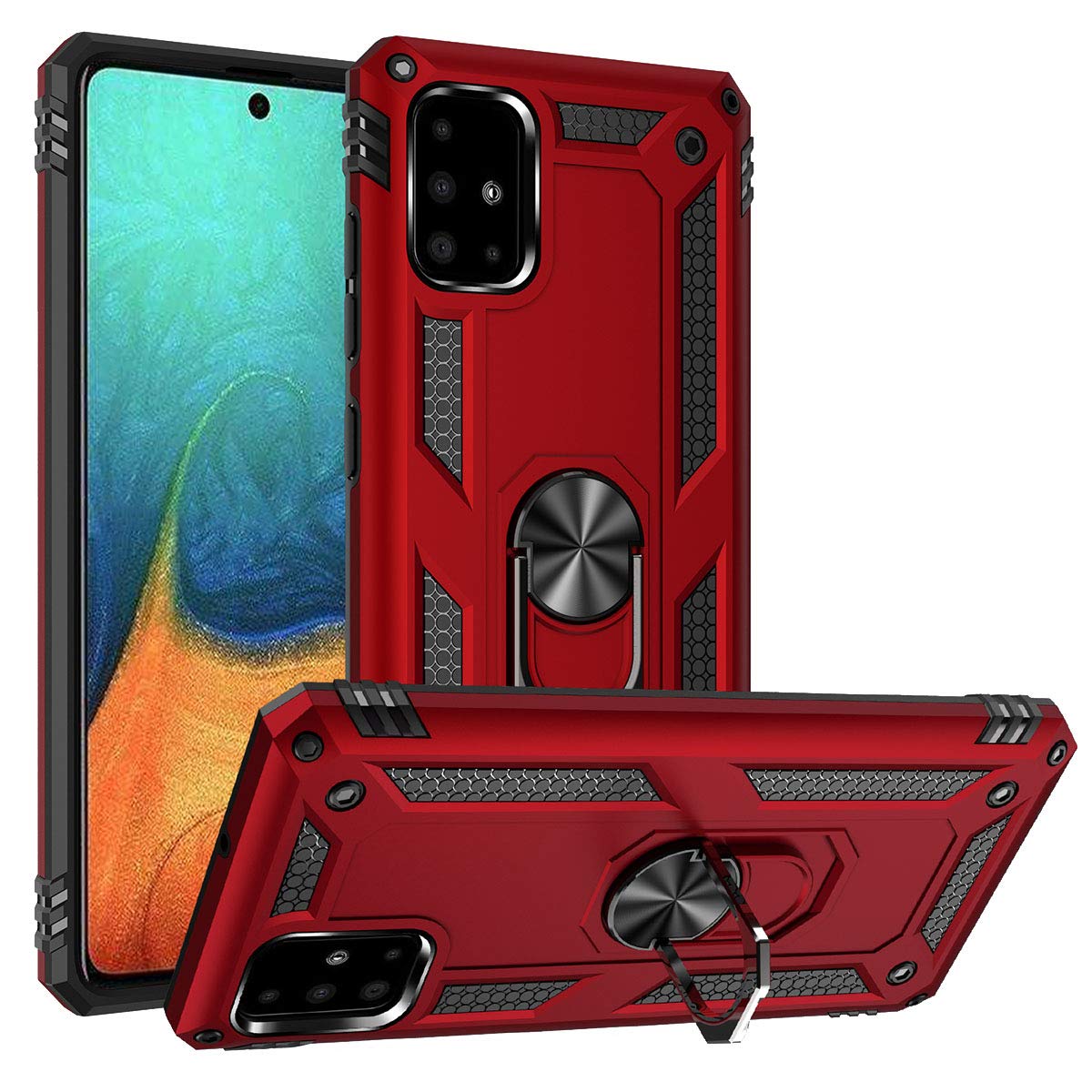 Addit A71 5G Case, Samsung Galaxy A71 5G Case Military Grade Protective Samsung Galaxy A71 5G Cases Cover With Ring Car Mount Ki