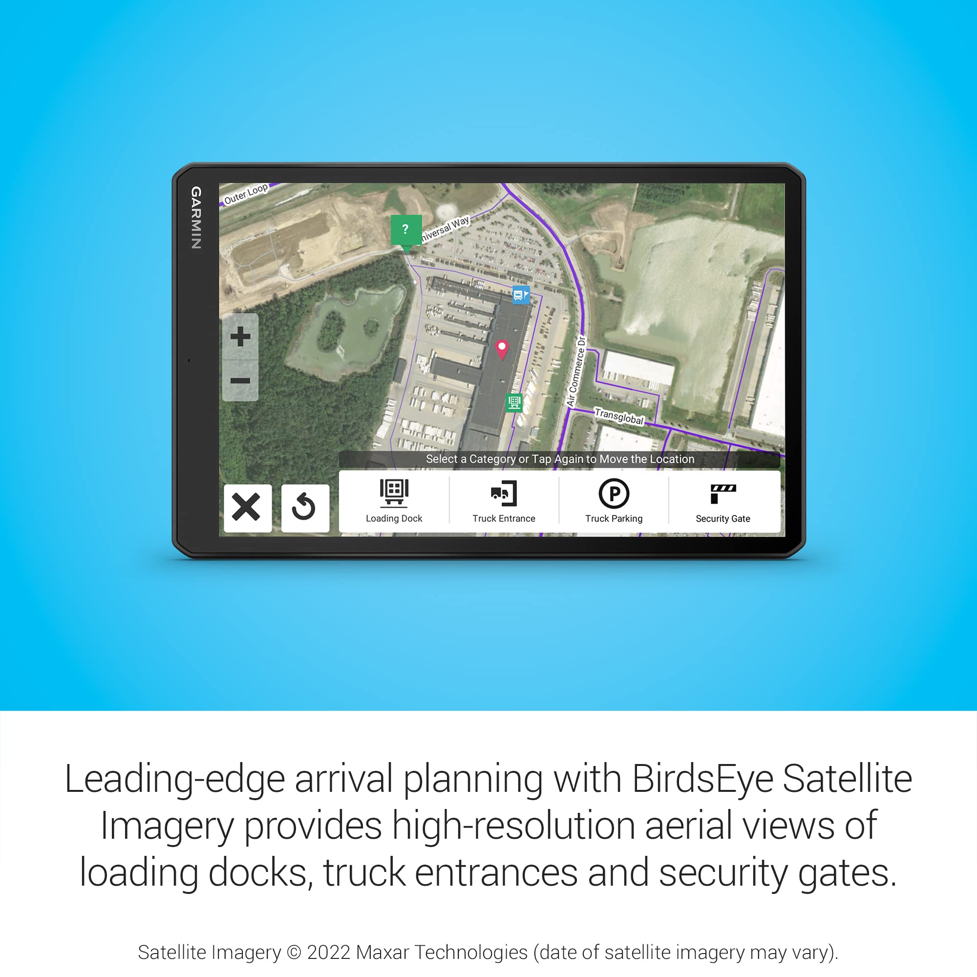 Garmin Dezl Otr1010, Extra Large, Easy To Read 10    Gps Truck Navigator, Custom Truck Routing, High Resolution Birdseye Satelli