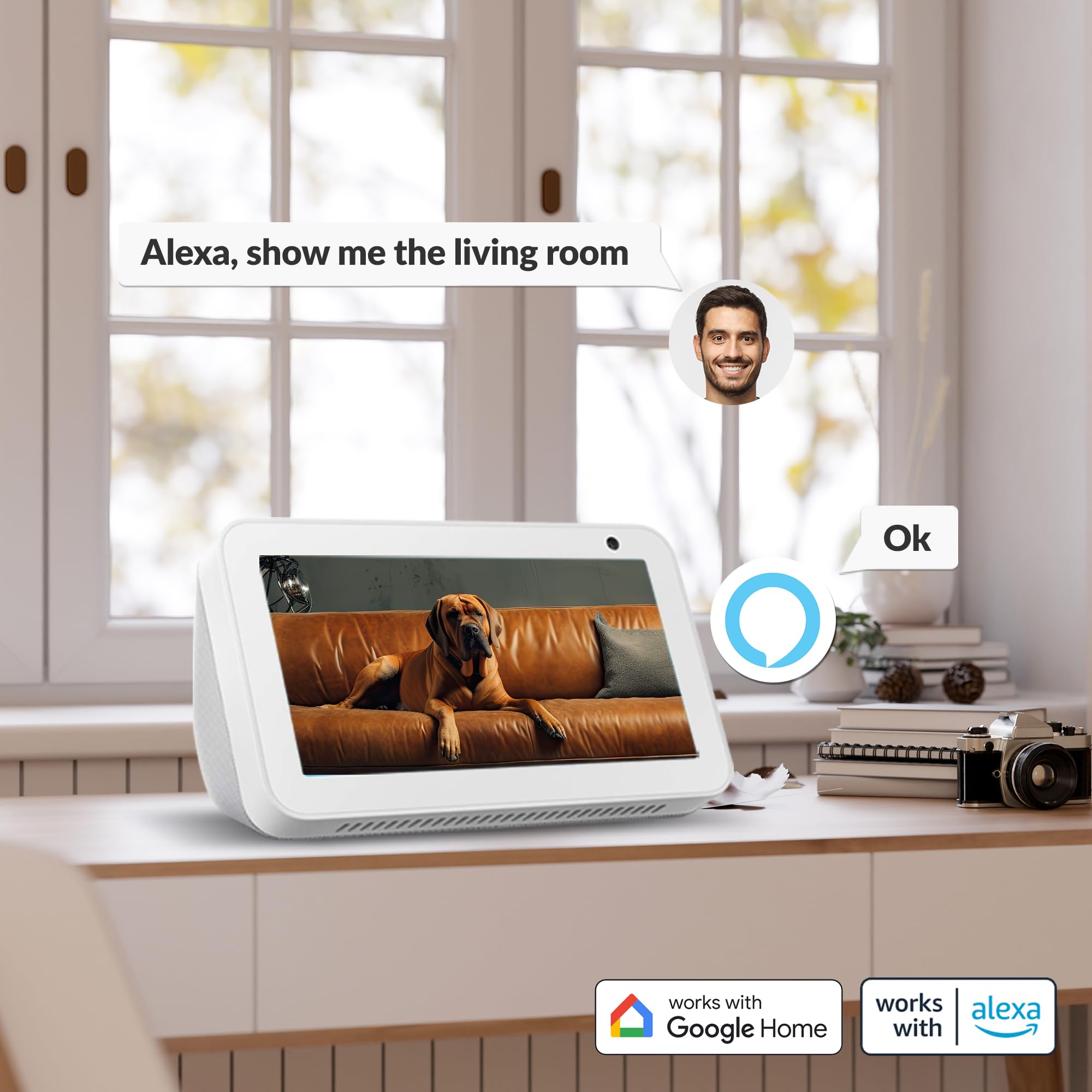 Yi Pro 2K Home Security Camera, 2.4Ghz Indoor Camera With Person, Vehicle, Animal Smart Detection, Phone App For Baby, Pet, Dog