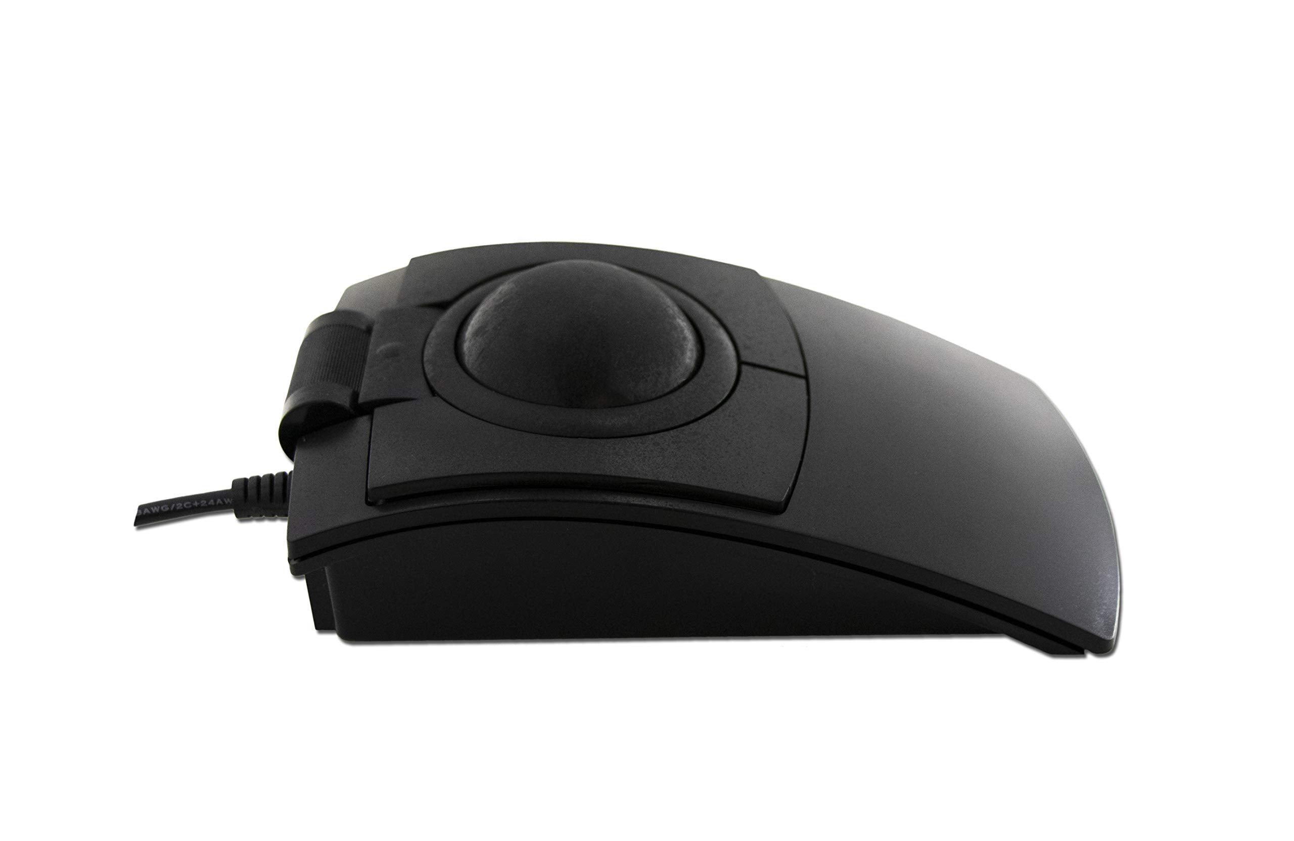 X-keys L-Trac Trackball Mouse, Laser Tracking, Black, Model TKB-6015-LBKBK-R, Made in USA