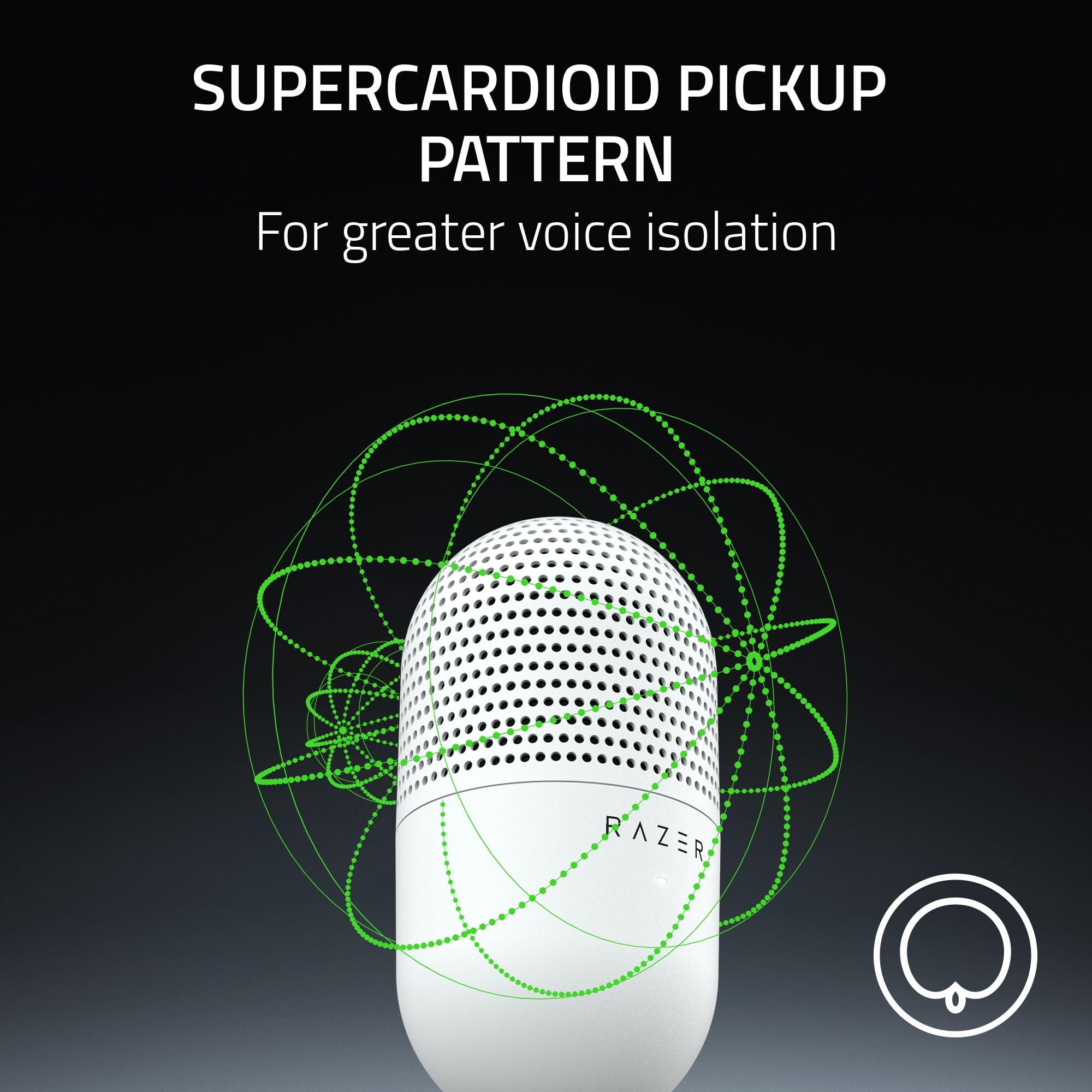 Razer Seiren V3 Mini Usb Microphone: Condenser Mic   Supercardioid Pickup Pattern   Tap To Mute Sensor With Led Indicator   Shoc