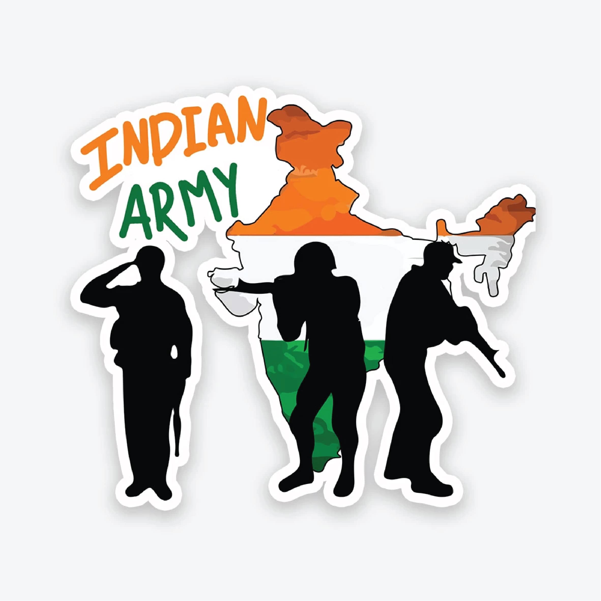 Isee 360 Indian Army Laptop Printed Stickers For All Laptops Water Bottle Books Scrapbook Mobile Boys Girls Kids Office Small St