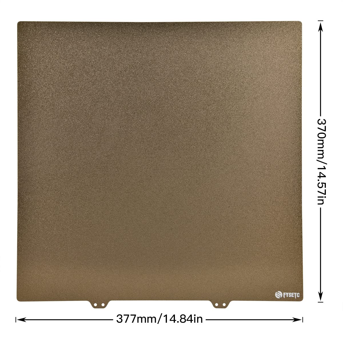 Fysetc Ender 5 Plus Build Plate Spring Steel 377X370Mm/14.84X14.56In Double Sided Textured Pei Surface And Sticker Bottom With A