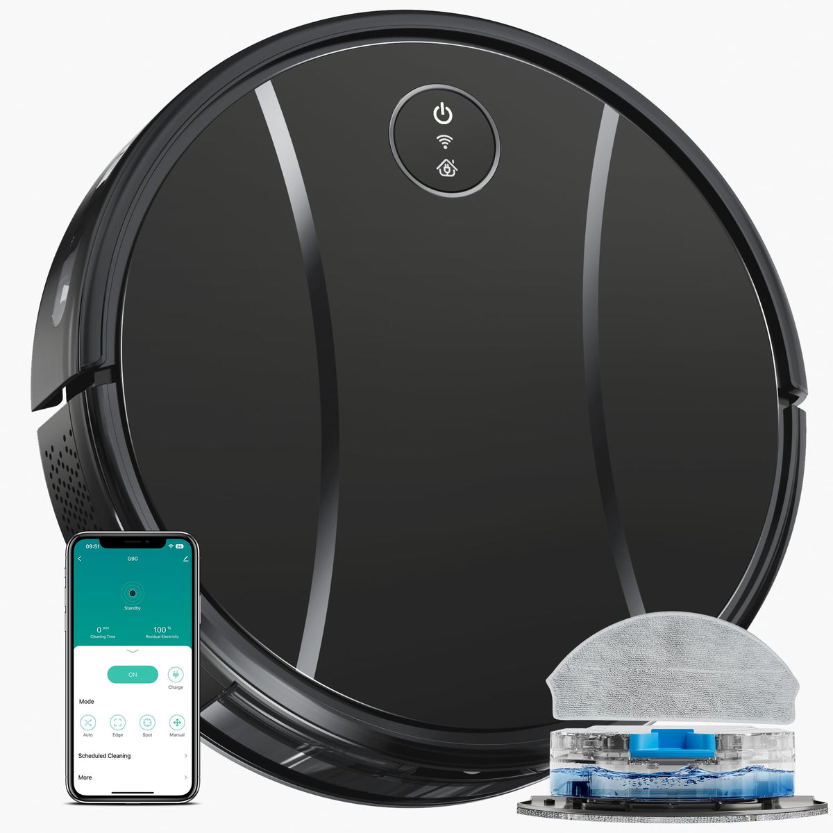 Tipdiy Robot Vacuum And Mop Combo,4200Pa Powerful Robotic Vacuum Cleaner With Self Charging, Home Automatic Robot Aspiradora For