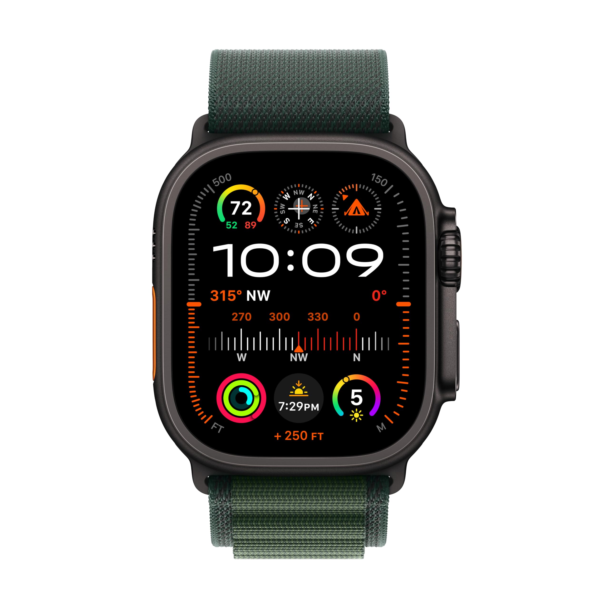 Apple Watch Ultra 2 [Gps + Cellular 49Mm] Smartwatch, Sport Watch With Black Titanium Case With Dark Green Alpine Loop - L. Fitn