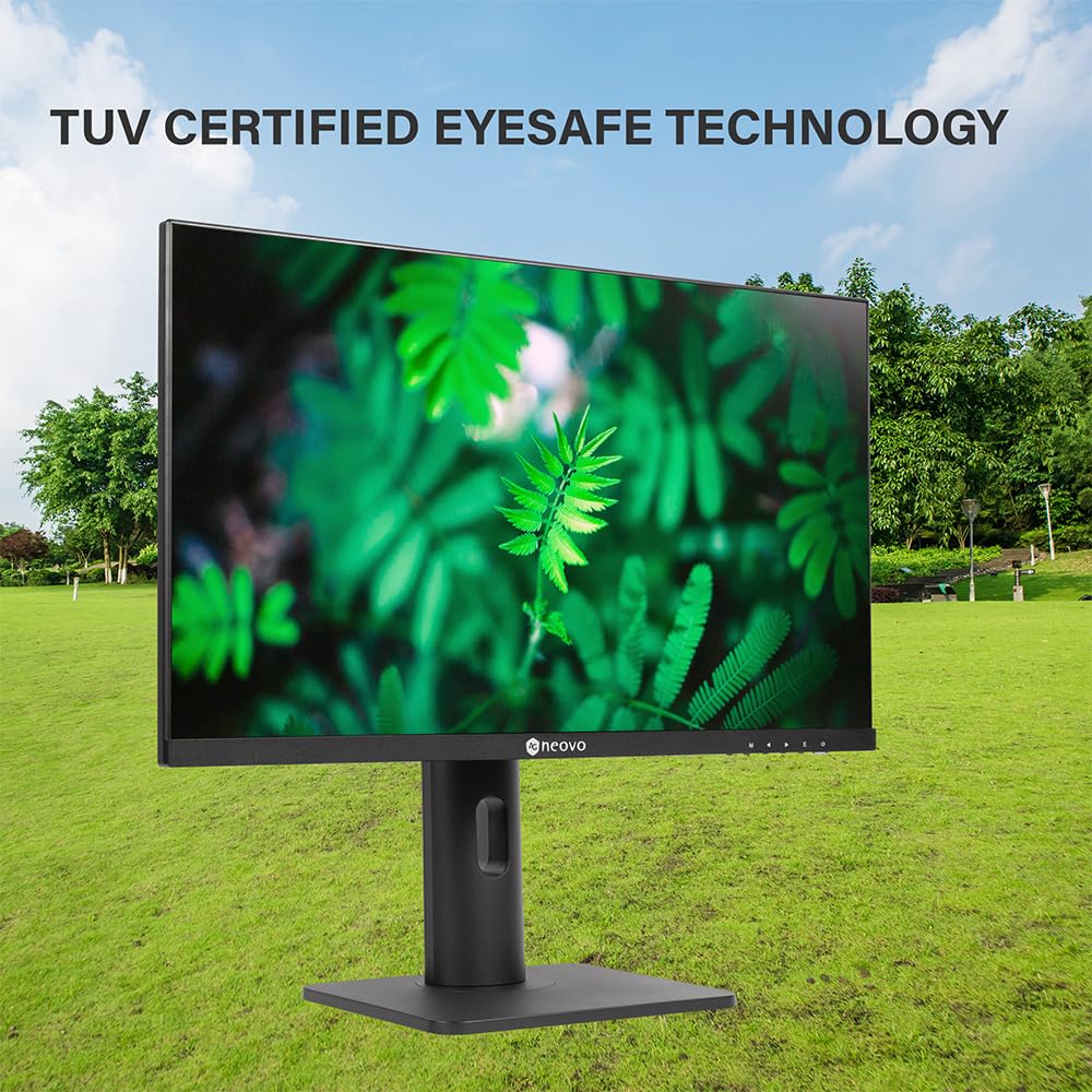 Ag Neovo Mh2703 27 Inch Monitor, Height Adjustable, 100Hz, Tuv Eyesafe Certified, Fhd 1920 X 1080P, Ips, Vga, Hdmi, Displayport