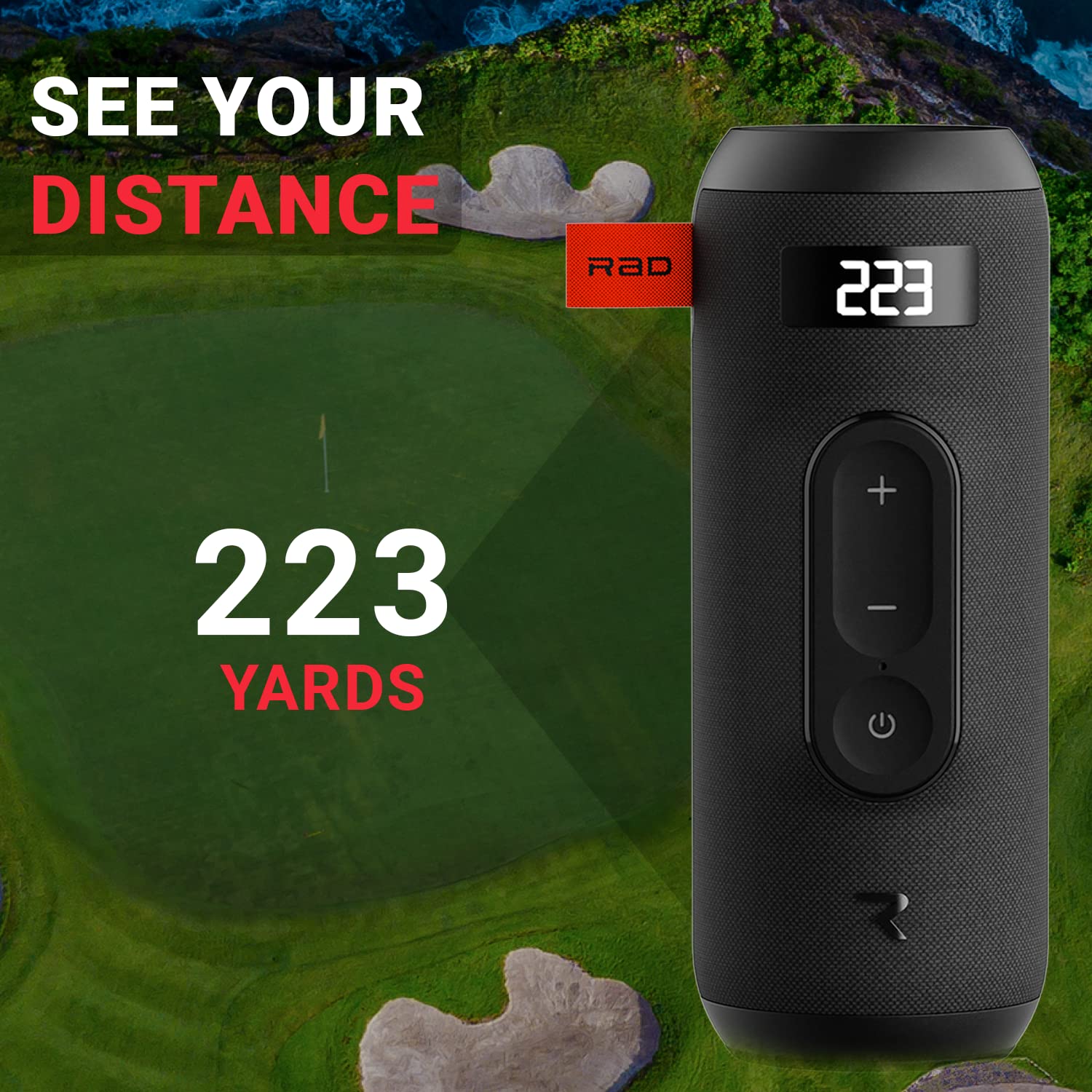 Rad Golf Sound+ Ultimate Gps Bluetooth Golf Speaker With Super Strong Magnet To Attach To Golf Cart   Ipx6 Waterproof   Power Ba