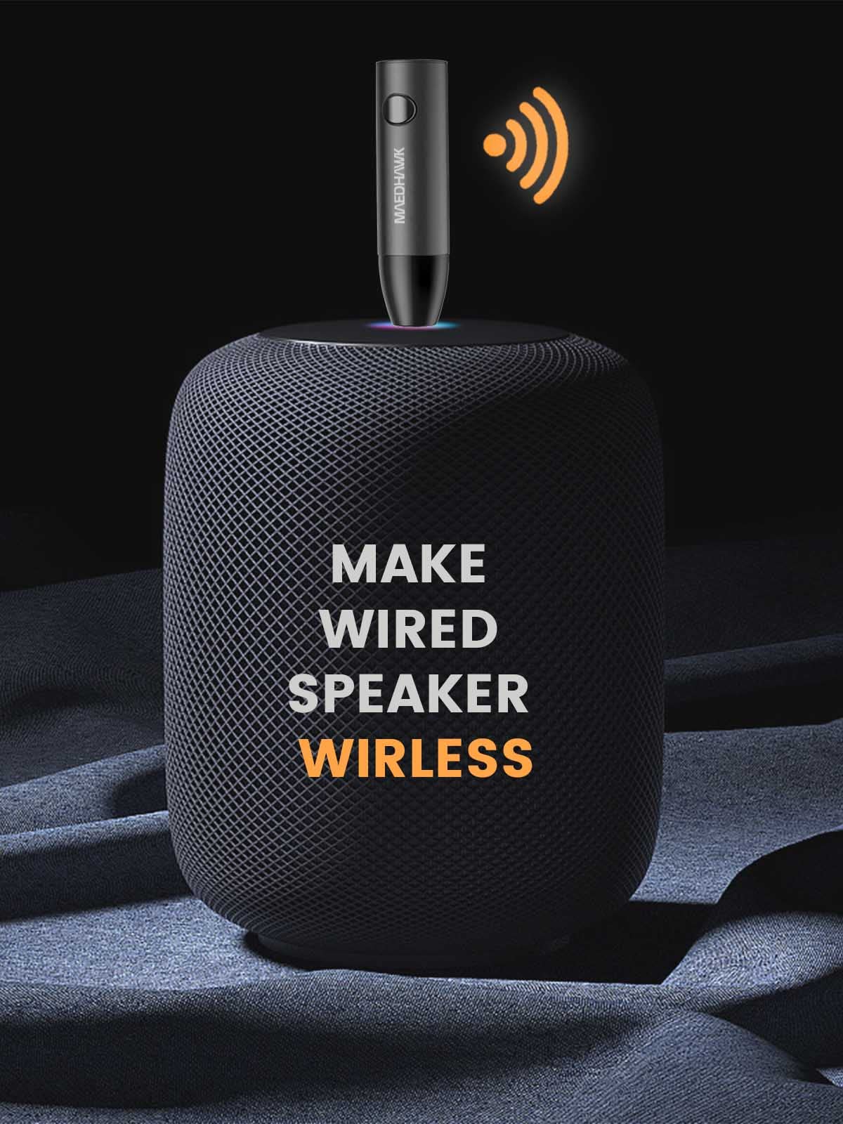 Maedhawk 3.5Mm Bluetooth Aux Adapter For Car, [Noise Cancelling] Bluetooth 5.0 Receiver With Built-In Mic For Hands-Free Calls,