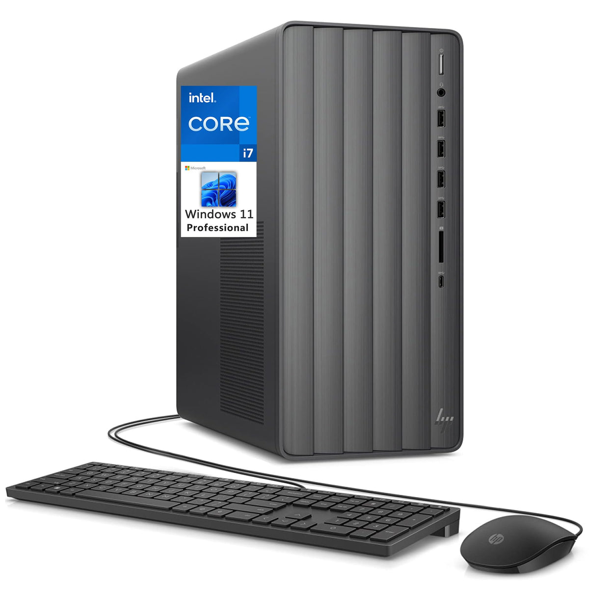 HP Envy Tower Business Desktop Computer, Intel Octa-Core i7-11700 to 4.9GHz, 32GB DDR4 RAM, 1TB PCIe SSD, 802.11AC WiFi, Bluetoo