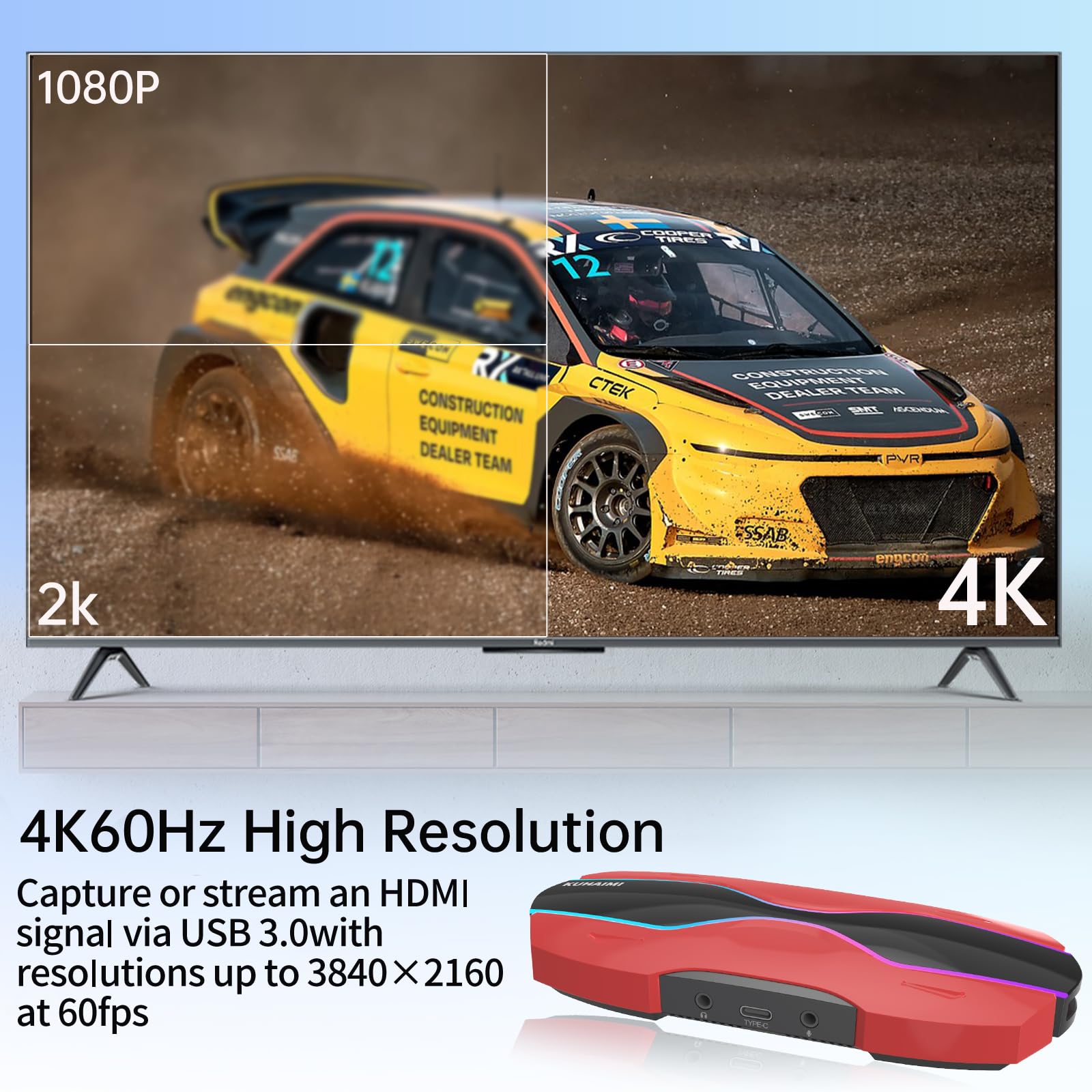 4K Hdmi Video Capture Card For Streaming,Full Hd 4K 60 Usb Cam Link Game Audio Video Capture Card For Gaming/Live Streaming/Vide