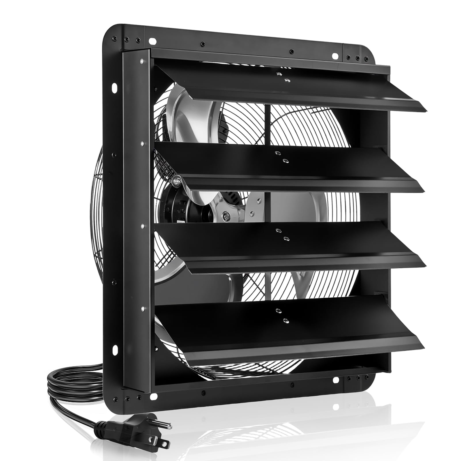 VEVOR 18 inch Shutter Exhaust Fan, Wall Mounted Attic Vent Fan with Variable Speed Controller, 2200 CFM, AC Motor, Heavy-duty St