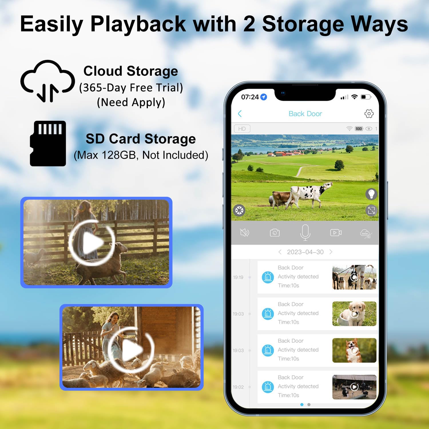 4G Lte Cellular Security Camera Wireless Outdoor, No Wifi Solar Battery Powered Camera, Pan Tilt 360 View, Pir Motion Detection,