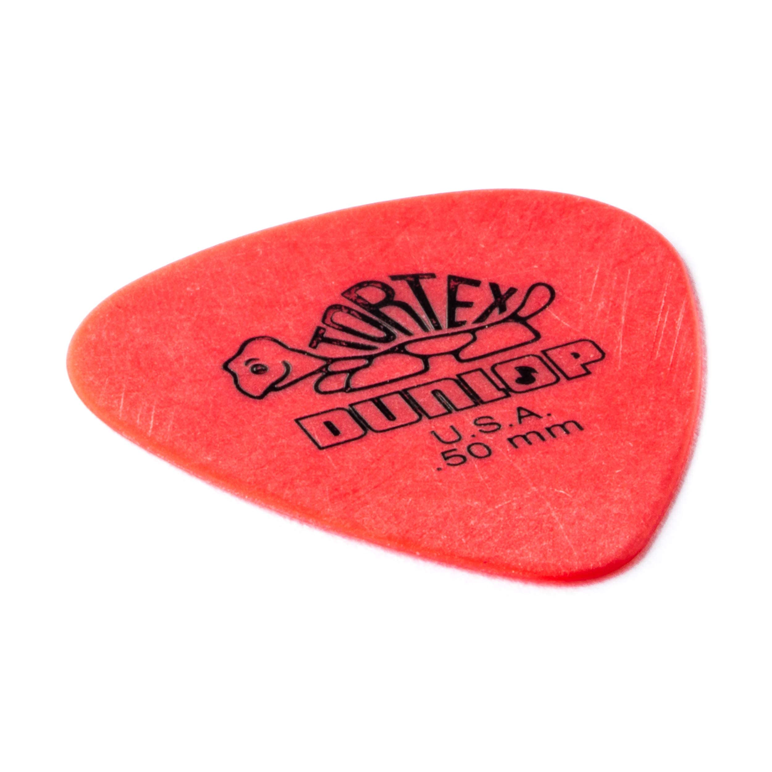 Jim Dunlop 418R.50 Tortex Standard, Red, .50Mm, 72/Bag