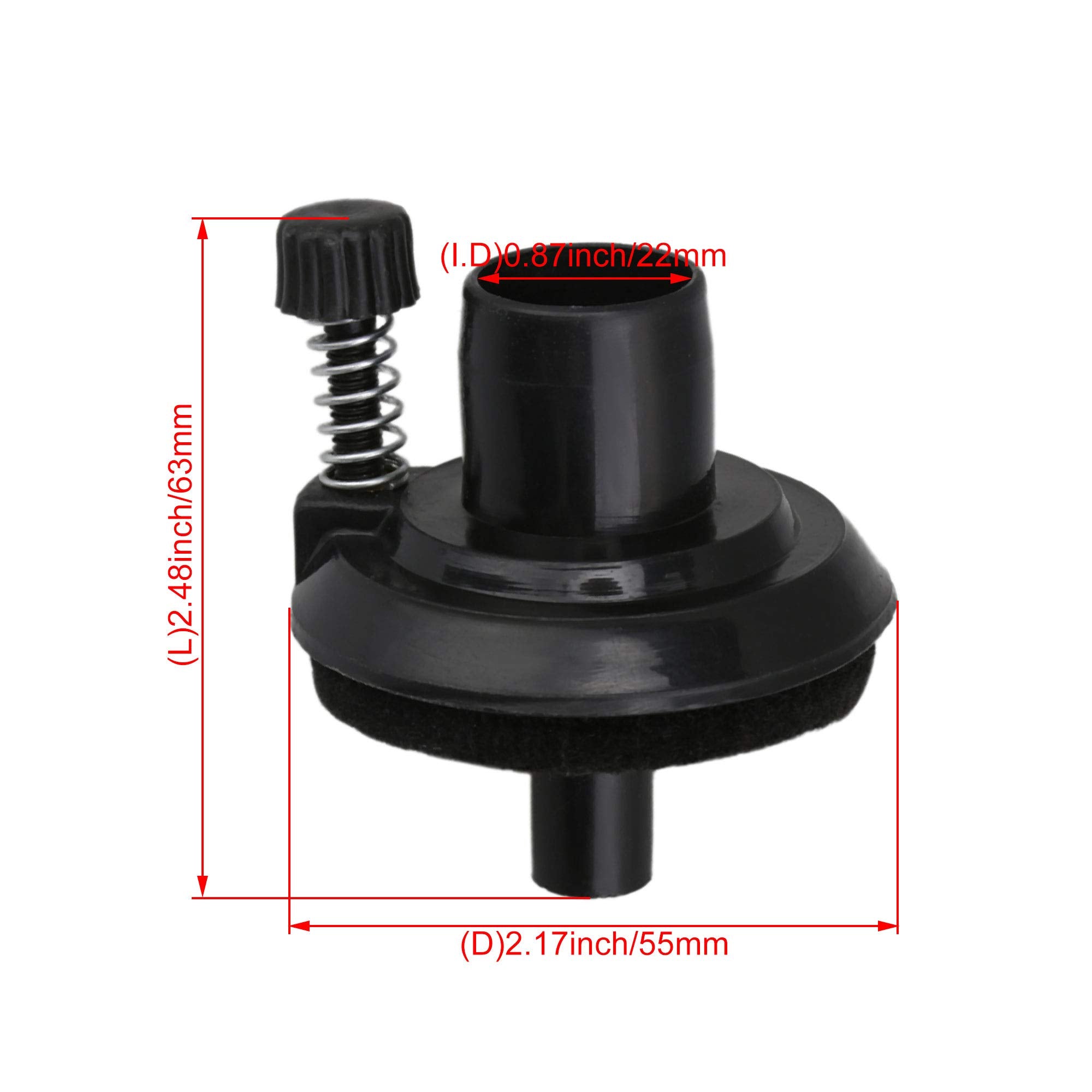 Sevender Black Rubber 22Mm Hi Hat Cymbal And Holder Clamp For Drum Parts Accessories