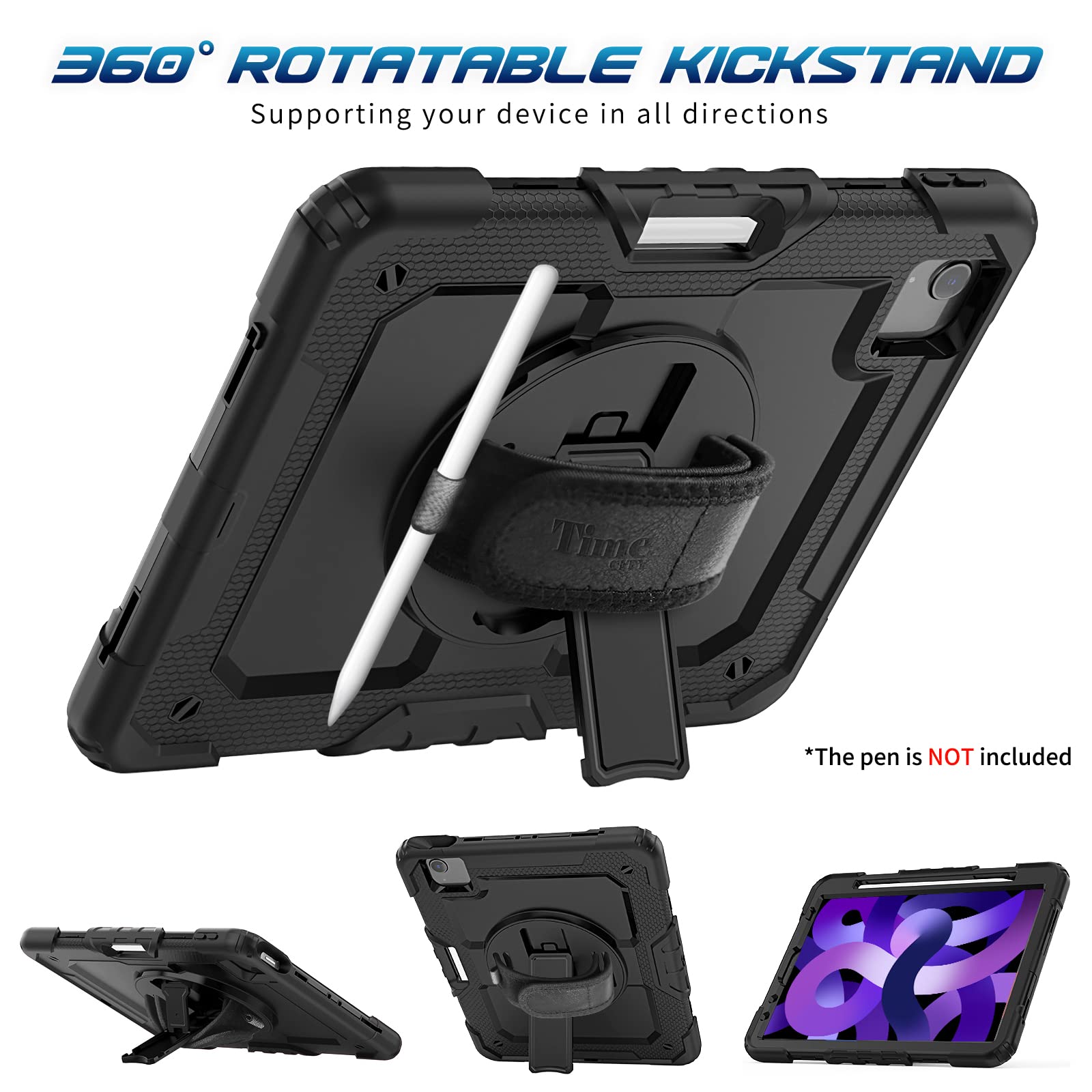 Timecity Case For Ipad Air 5Th Generation 2022/ For Ipad Air 4Th Generation 2020 10.9 Inch, Durable Sturdy Protection Case With