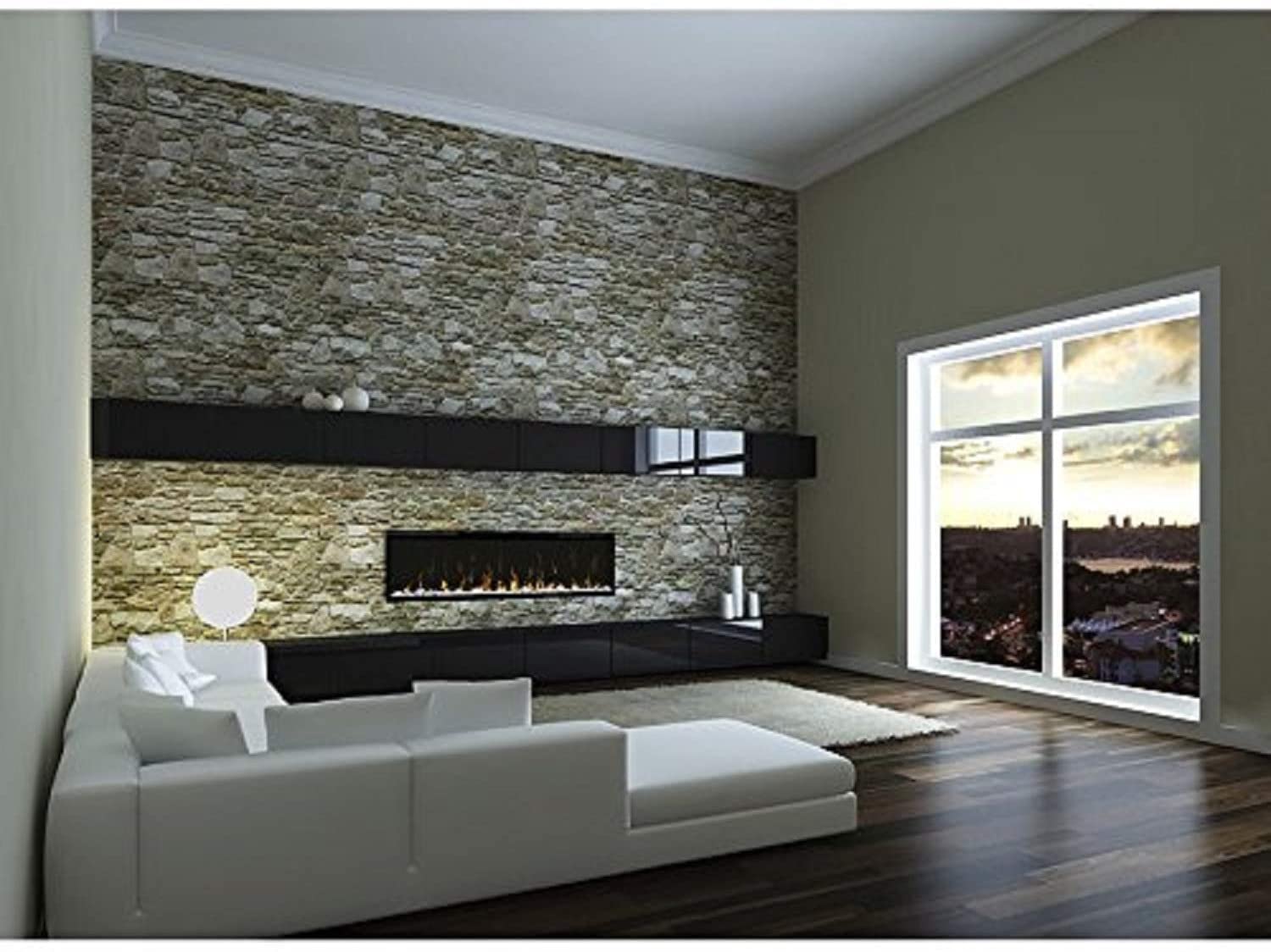 Dimplex Ignitexl 50' Built In Linear Electric Fireplace (Model: Xlf50), 8530/5118 Btu, 240/120 Volt, 2500/1500 Watt, Black