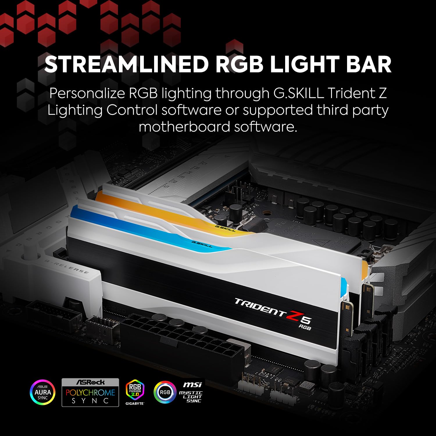 G.Skill Trident Z5 Rgb Series (Intel Xmp 3.0) Ddr5 Ram 64Gb (2X32Gb) 6400Mt/S Cl32 39 39 102 1.40V Desktop Computer Memory Udimm