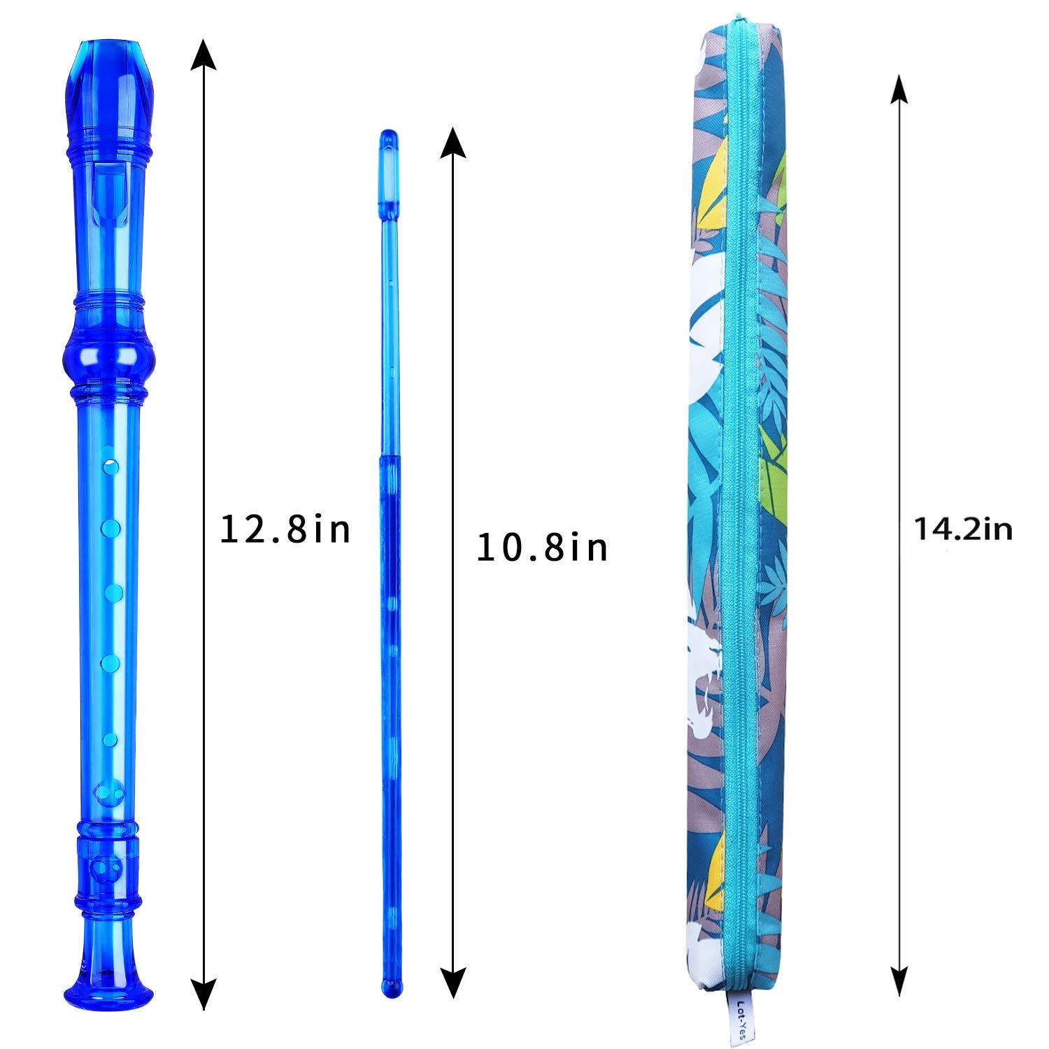 Yop Yes Soprano Recorder Instrument For Kids Beginners Student 8 Hole Flute German Fingering C Key Recorder Instrument 3 Piece W