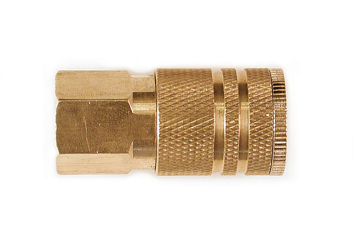 Primefit Ic1414Fb6 1/4 Inch Industrial 6 Ball Brass Coupler With 1/4 Inch Female Npt