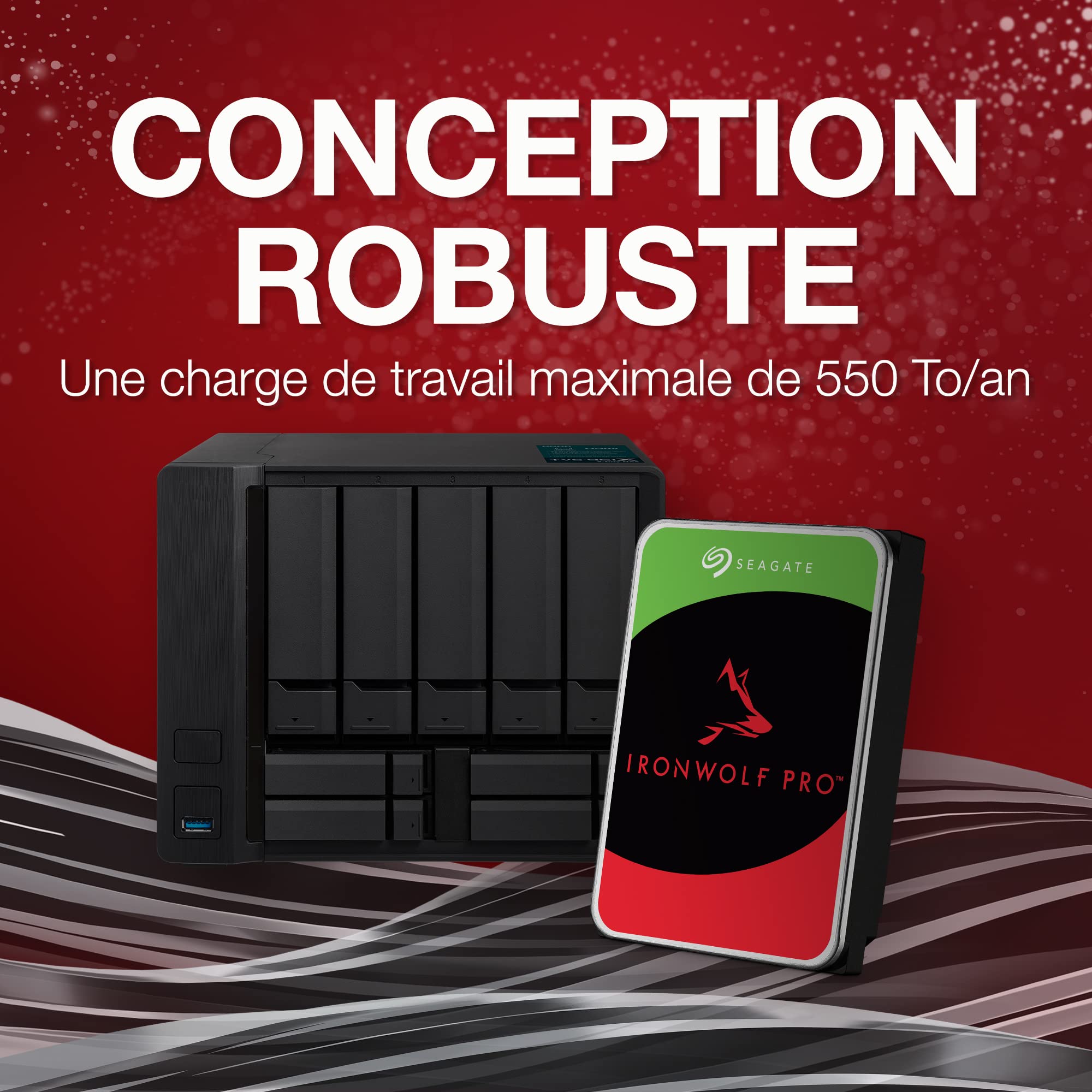 Seagate IronWolf Pro 10TB NAS Internal Hard Drive HDD �CMR 3.5 Inch SATA 6Gb/s 256MB Cache for RAID Network Attached Storage, Data Recovery Service � Frustration Free Packaging (ST10000NEZ008)