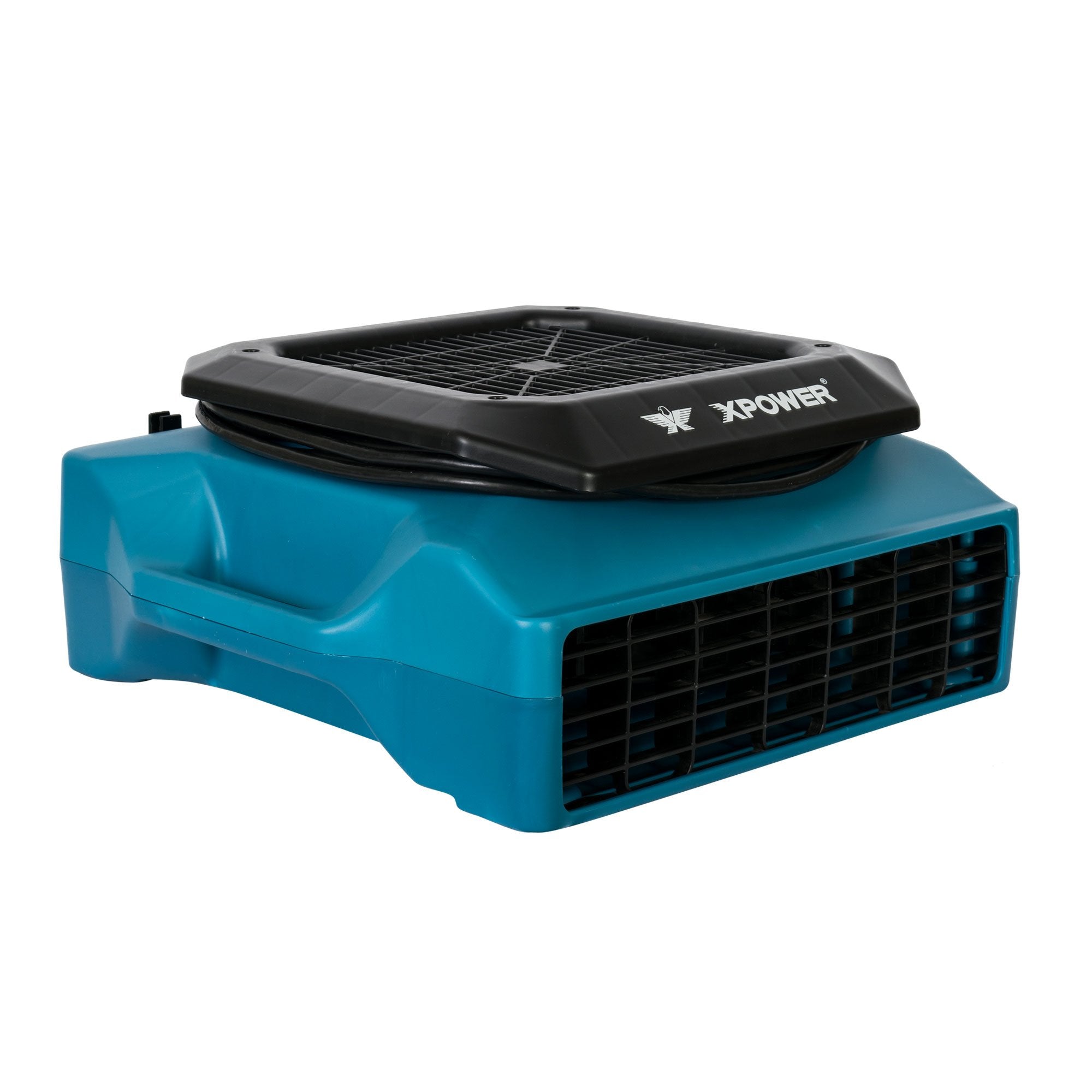 XPOWER PL-700A 1/3HP 1050 CFM Air Mover - Sealed Motor Low Profile Carpet Dryer - Air Blower Build-In GFCI Power Outlets & Hour