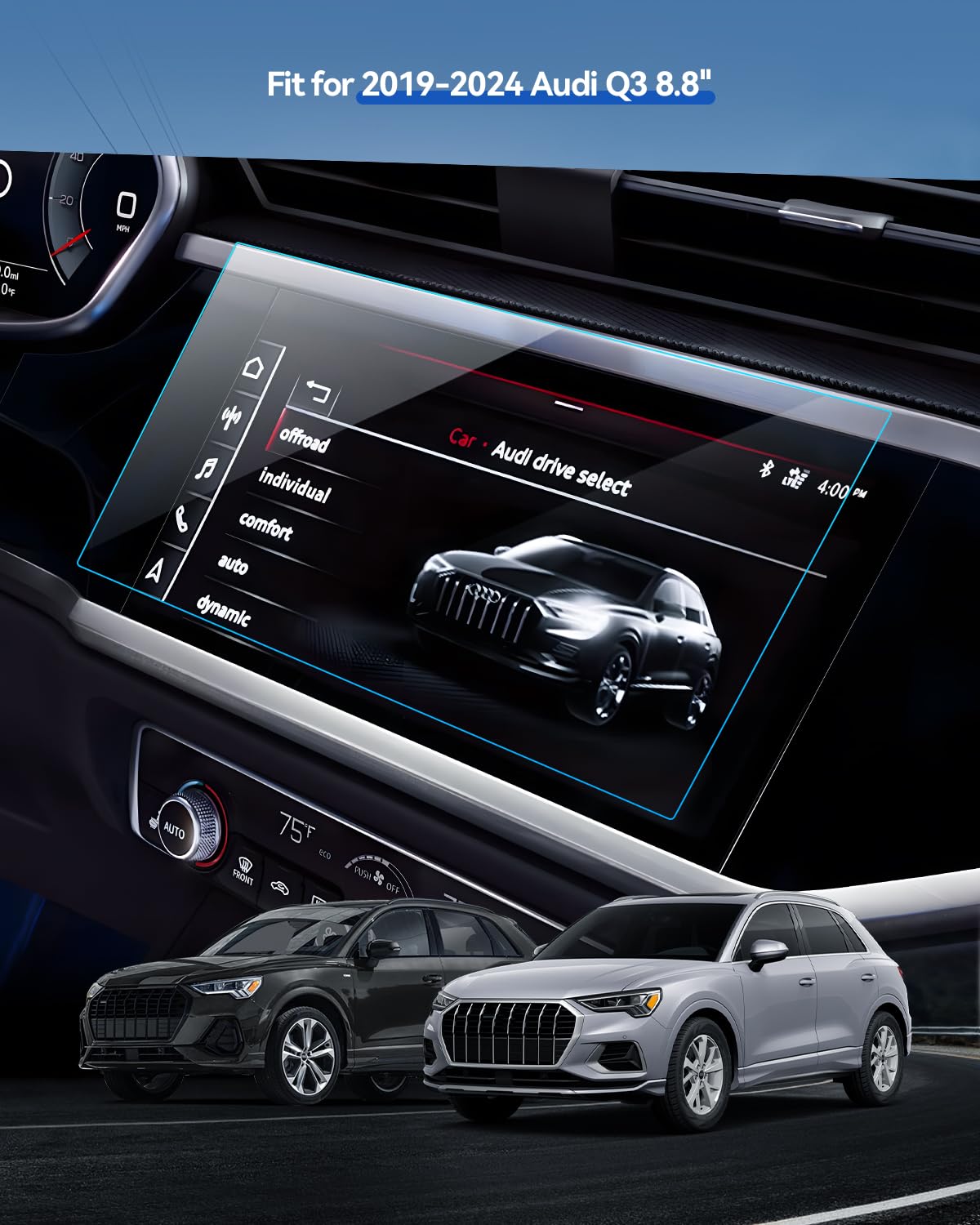 Lantu Car Screen Protector For 2019 2020 2021 2022 2023 2024 Audi Q3 Premium/Premium S Line/Premium Plus/Premium Plus S Line Acc