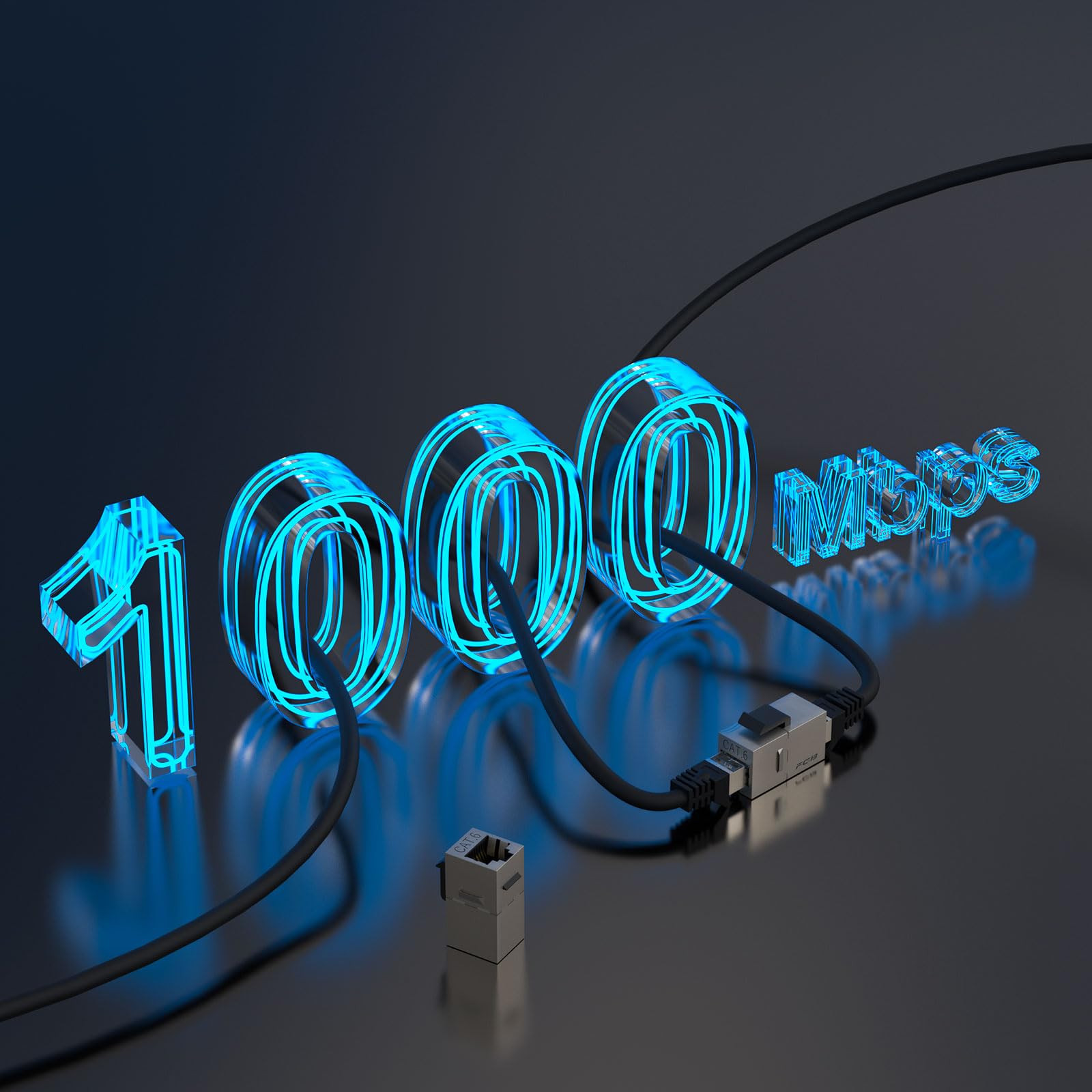 Fgb 25 Pack Cat6 Shielded Keystone Coupler, Female To Female Rj45 Keystone Jack, Ethernet Keystone Coupler In Silver