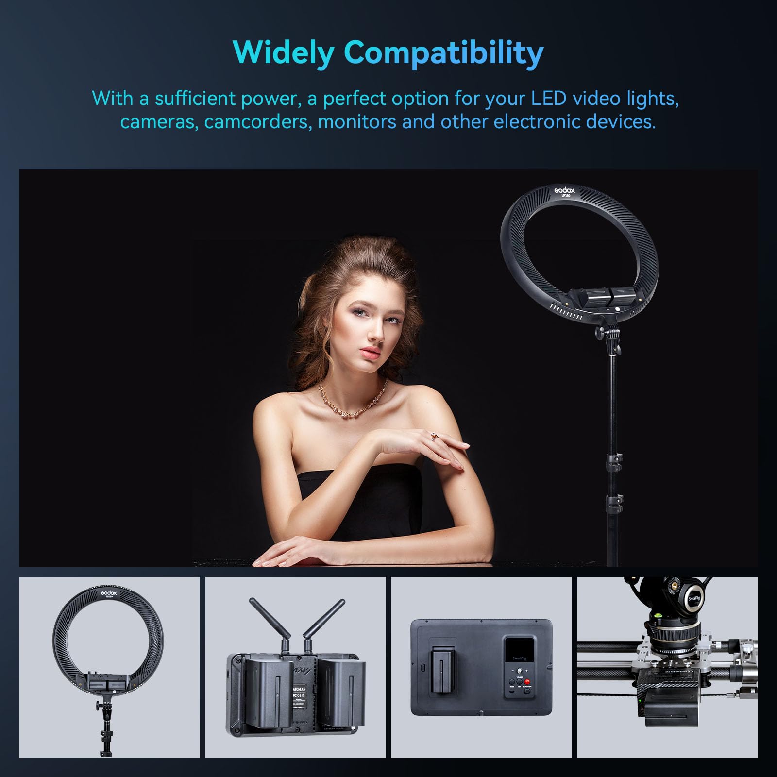 Smallrig Np F970 Replacement Batteries (2 Pack) & Fast Charger Usb Dual Charger For Sony Np F970 Np F960 Np F950 Np F930 Np F550