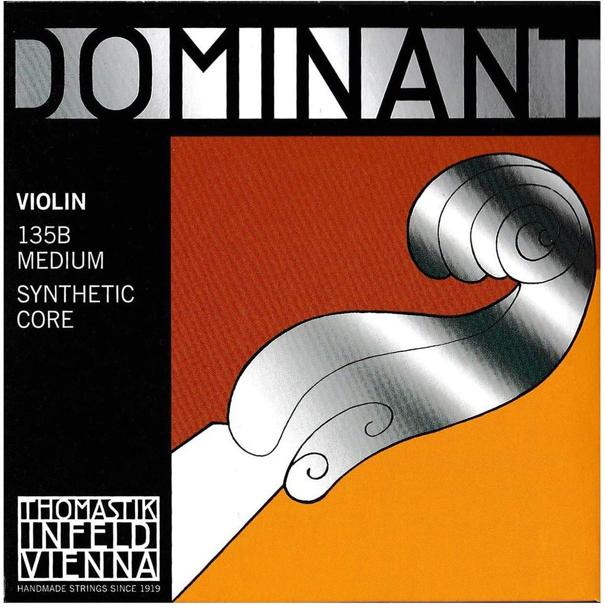 Thomastik Dominant 4/4 Violin String Set   Medium Gauge   Steel Ball End E