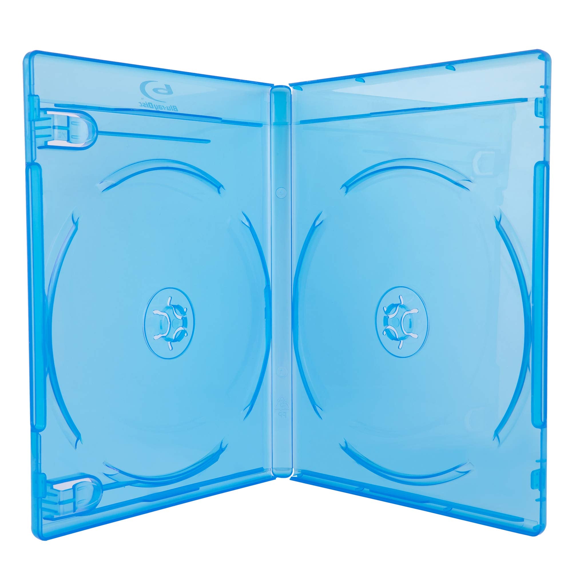 Aceplus Double 2 Disc Blu Ray Cases With 12Mm Standard Thickness, Screen Printed Logo And Clear Wrap Around Sleeve (10 Pack)