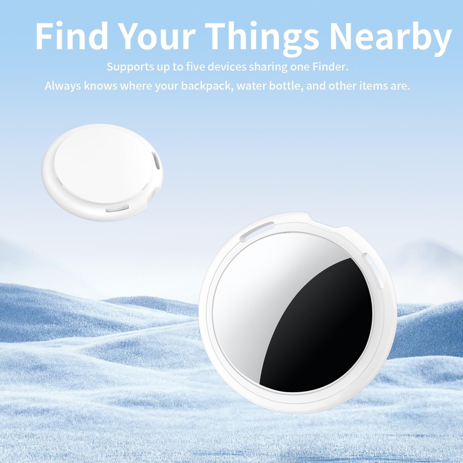 2 Pack Air Tracker Tag [Apple Mfi Certified] Pair With Apple Find My(Ios Only) Bluetooth Smart Air Tag Key Finder Item Locator W