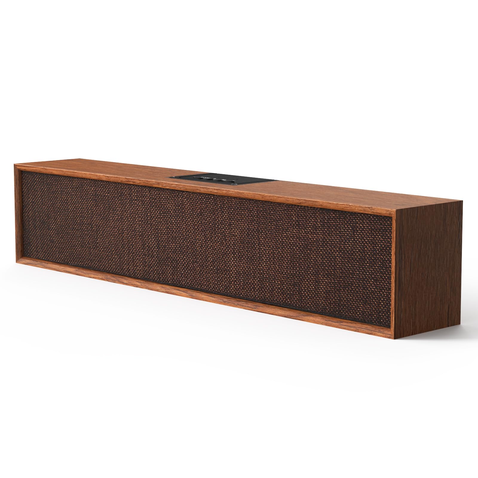 SWTOIPIG Retro Computer Speakers - Wooden Sound Bar with Bluetooth 5.3 & USB Connectivity | Universal Compatibility for PC, Desk