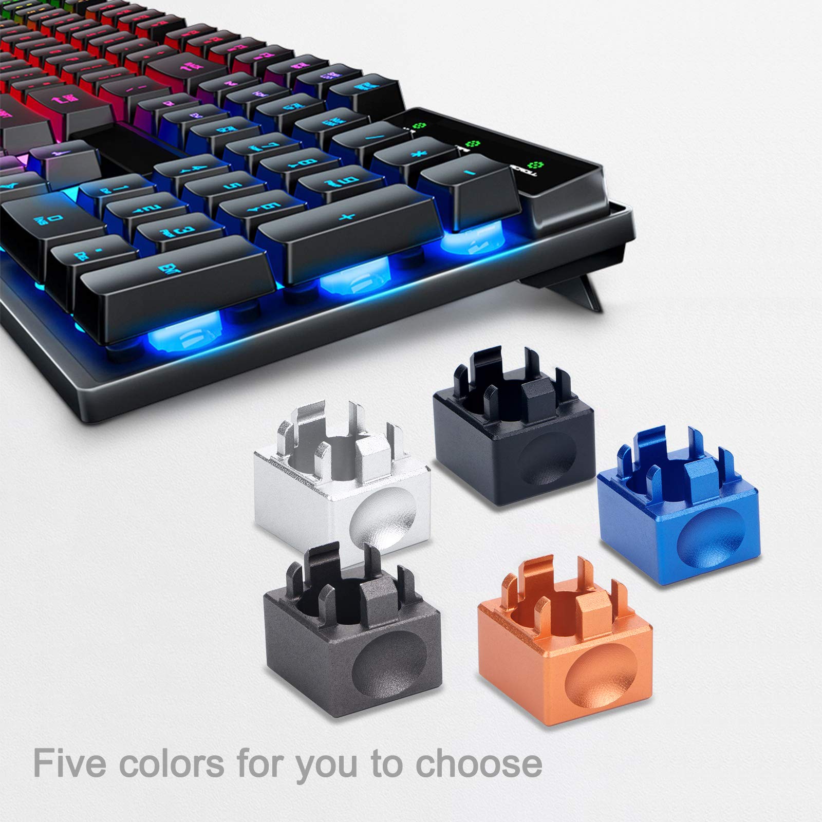 New Fashion Kingdom Aluminum Alloy Switch Opener With Keycap Puller For Cherry Mx Switches   Blue