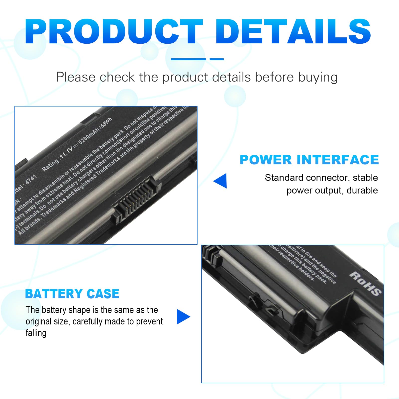 Futurebatt Laptop Battery For Acer Aspire V3 V3 471G V3 551G V3 571G V3 731 V3 771 V3 772G E1 531 E1 731 Aspire 5750 5750G 5742