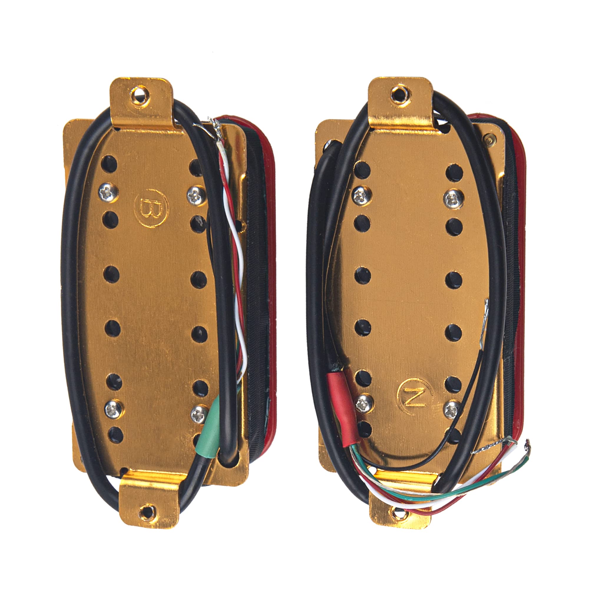 1Pair Yootones High Output Magnet Electric Guitar Neck Bridge Pickup Set N/B Compatible With Electric Guitar Pickup (Red)