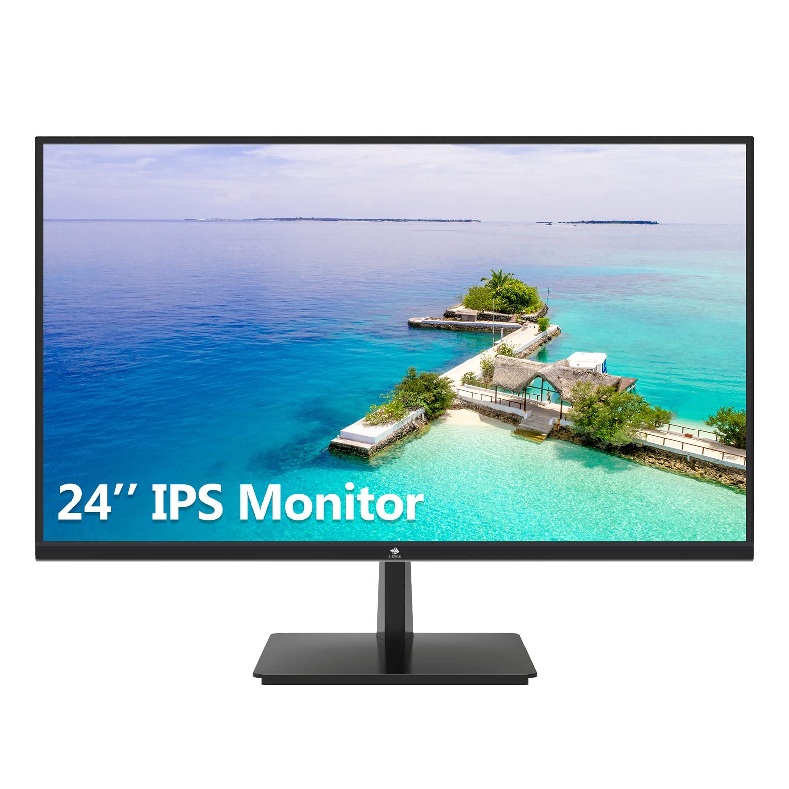 24 Inch Monitor, Z Edge Computer Monitor, Full Hd 1920 X 1080P Ips Display 75Hz Pc Monitor With Hdmi, Vga, Frameless, Anti Glare