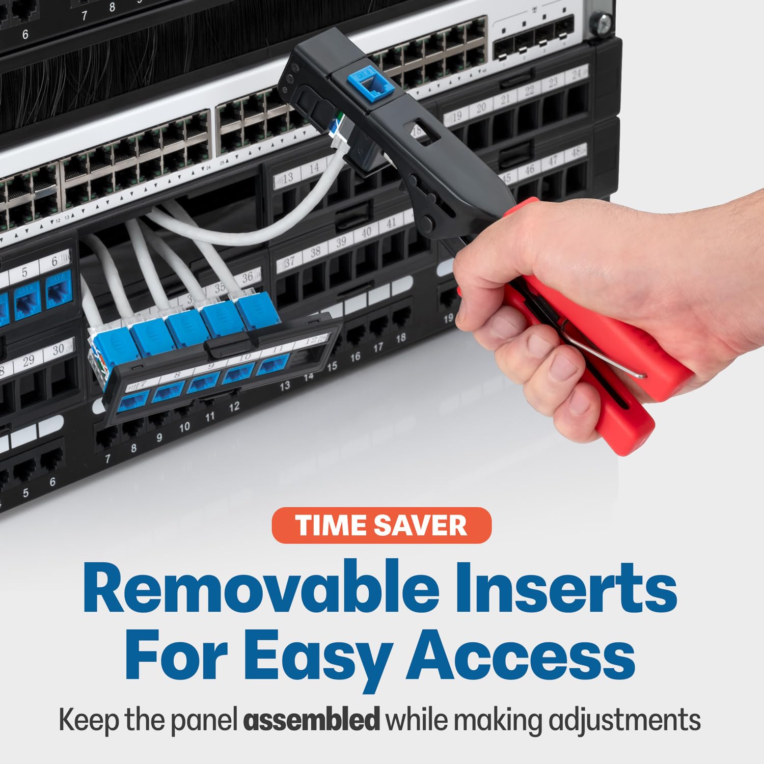 Everest Media Solutions 24 Port Keystone Patch Panel (4 Pack)   Use With Slim Profile Keystones Only (Wider Jacks May Not Fit Si